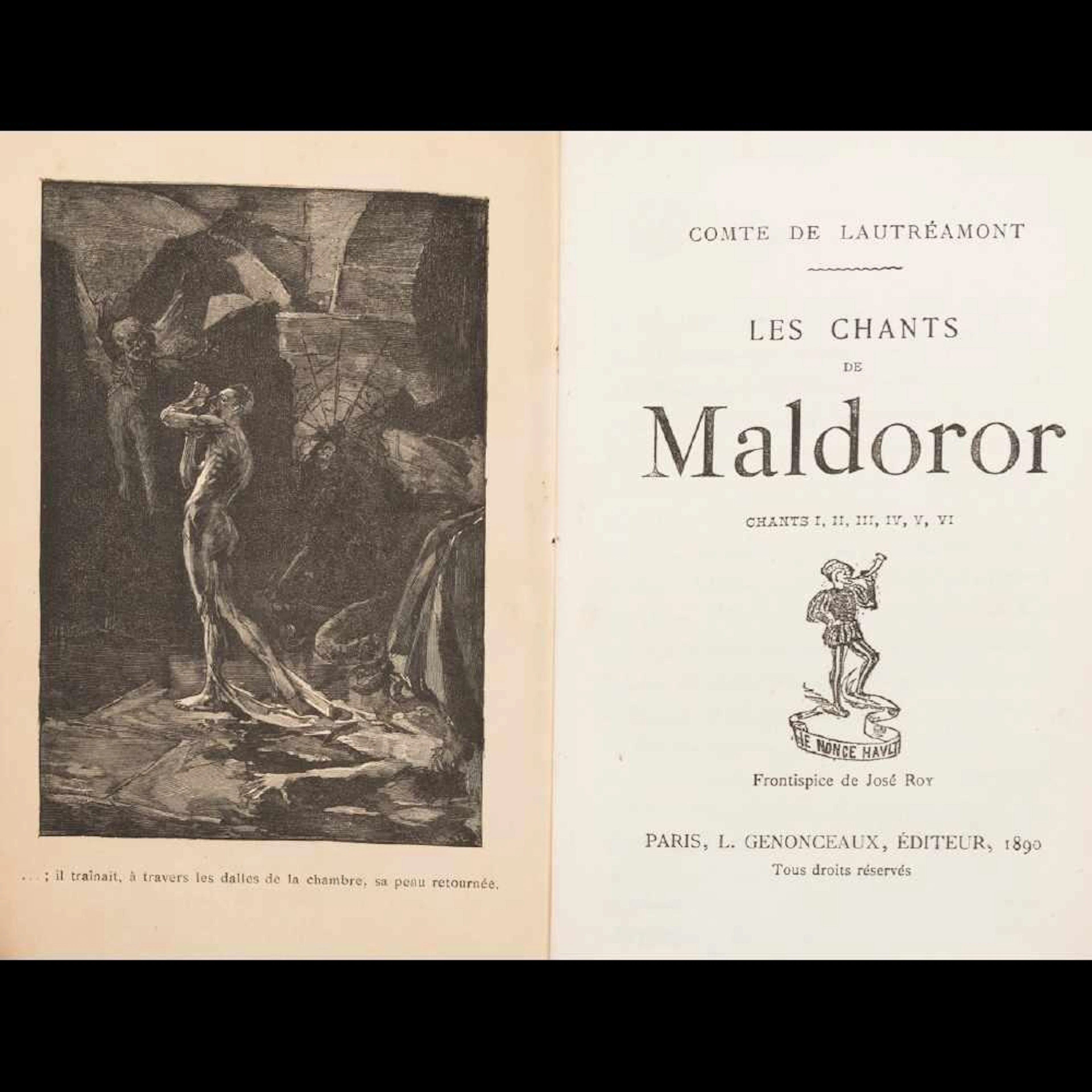 LAUTRÉAMONT - LES CHANTS DE MALDOROR. CHANTS I, II, III