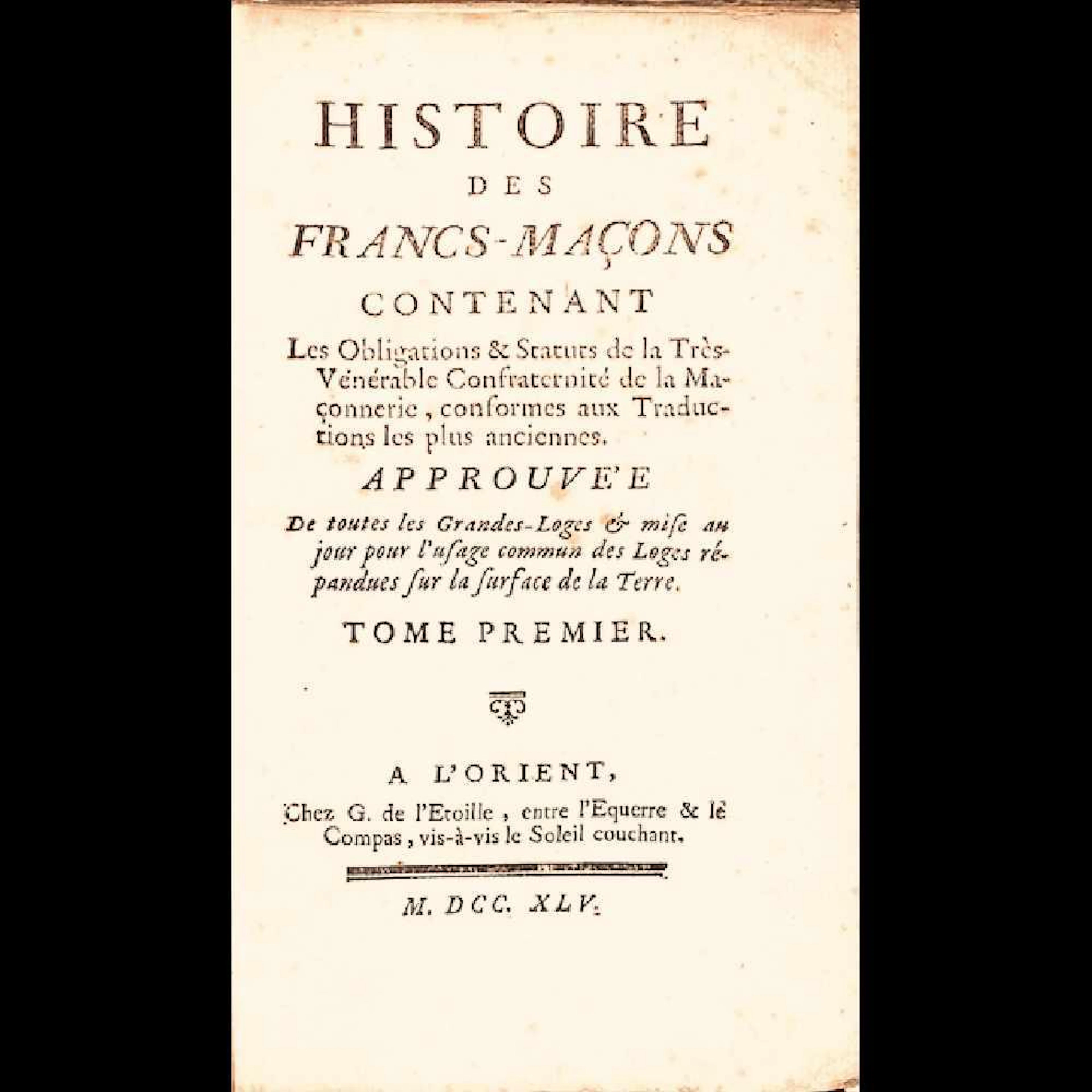 [FRANC-MAÇONNERIE] Louis DESVEUX / LOUIS GUILLEMAIN DE