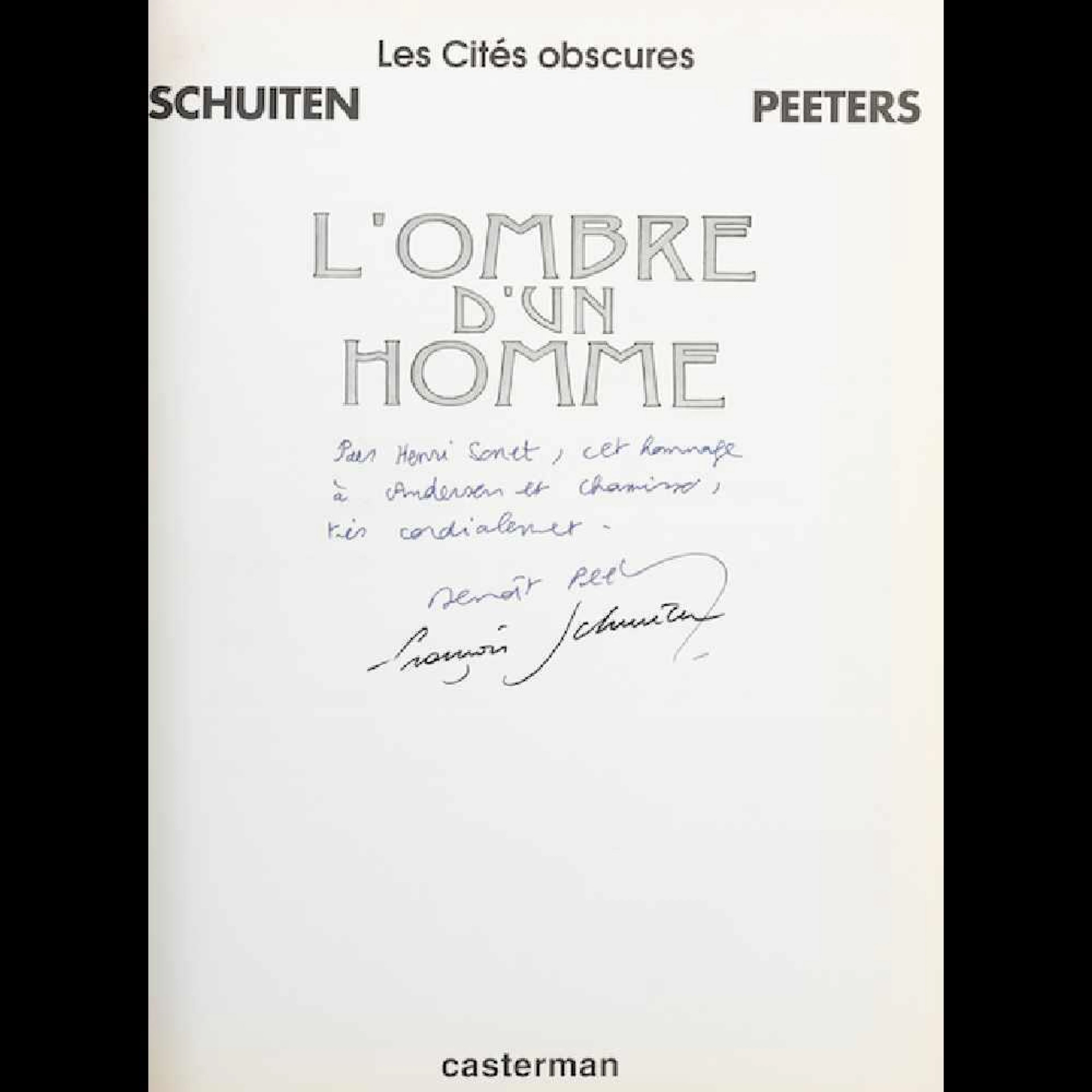 Francois SCHUITEN-PEETERS / BOILET / DEUBELBEISS - Lot