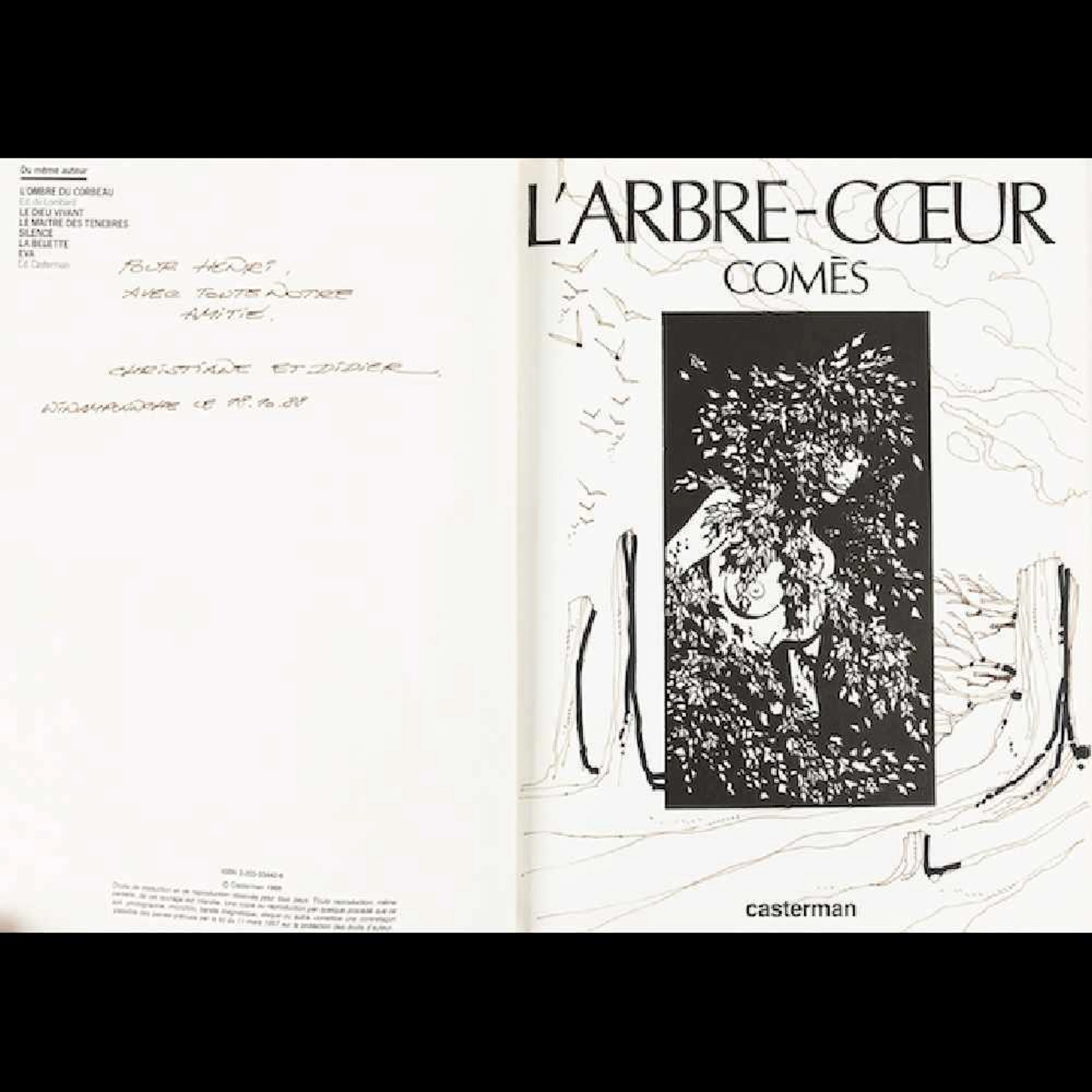 COMÈS - Dessin original à l'encre brune et noire signé
