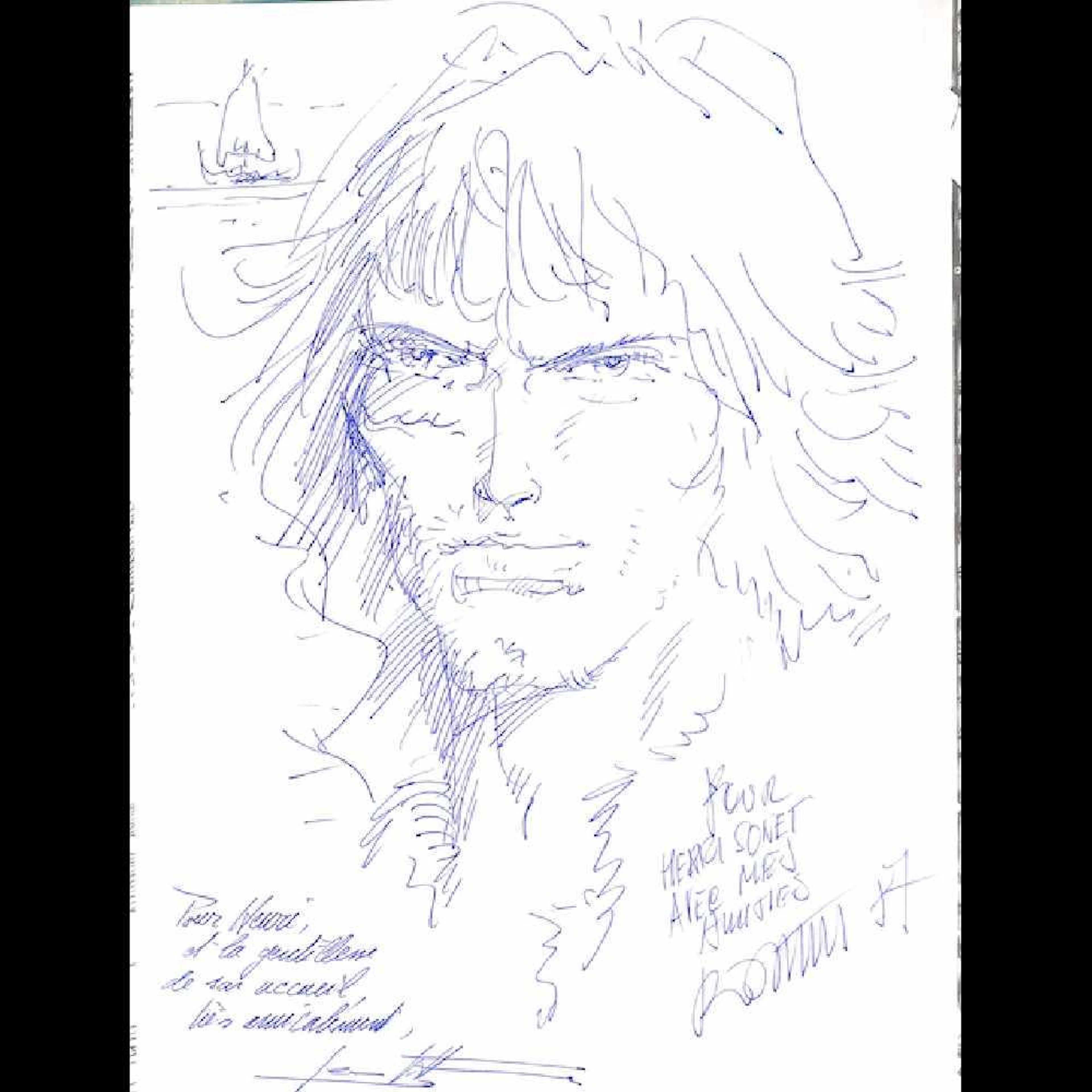 ROSINSKI - Dessin original signé et dédicacé par Rosins