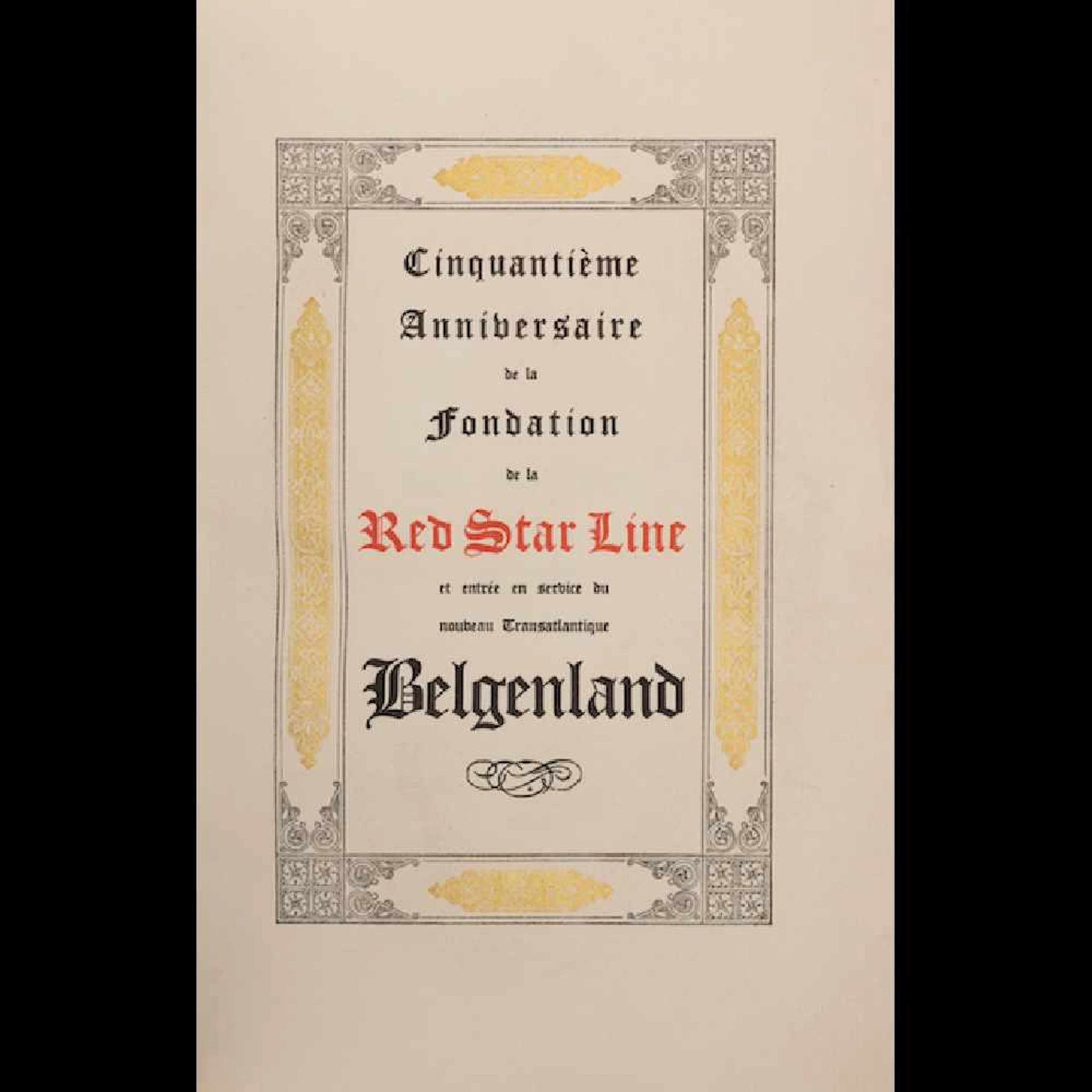 [RED STAR LINE ]- Cinquantième anniversaire de la fonda