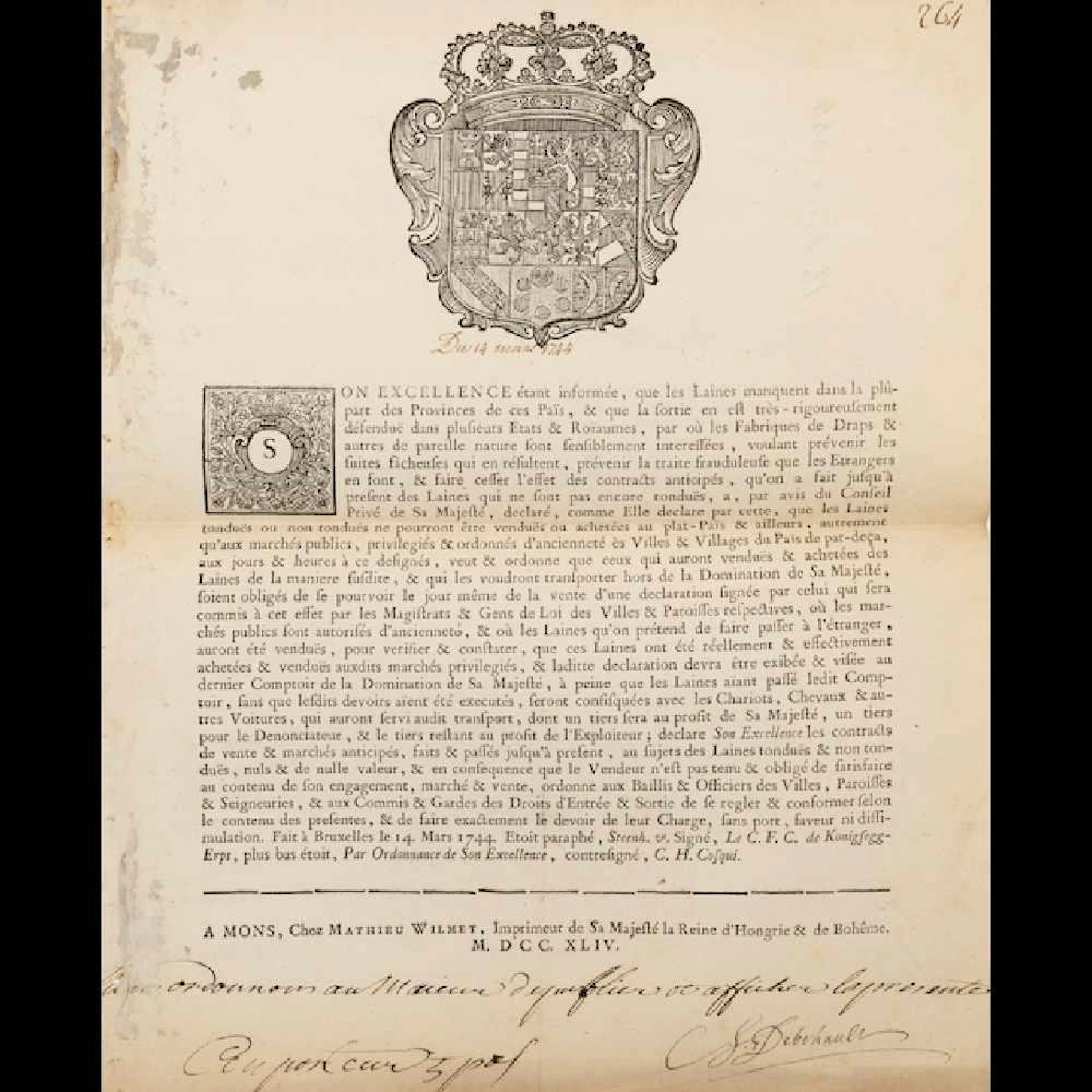 [EPHEMERA - HAINAUT] +/- 100 édits, ordonnances, mandem