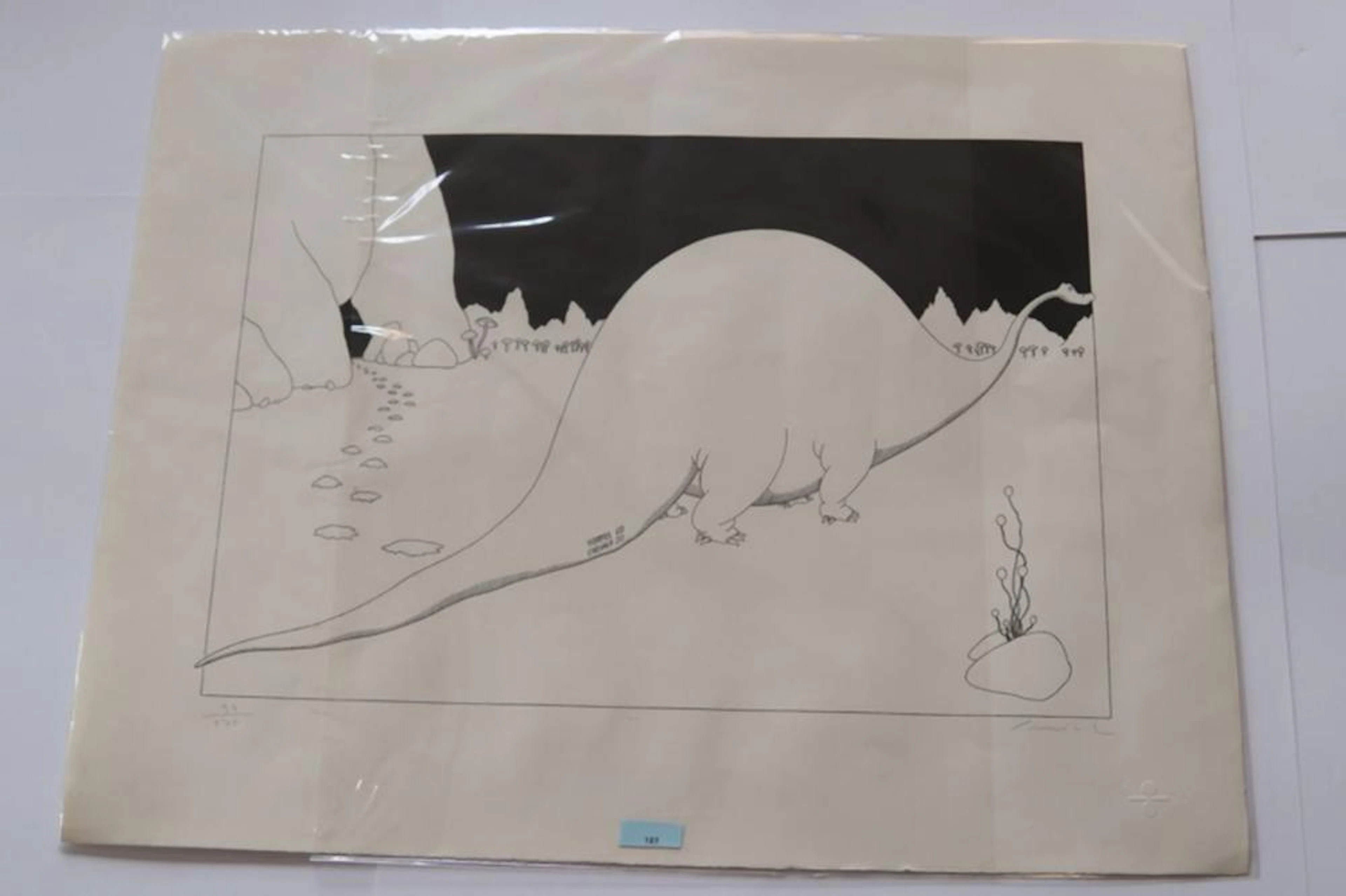 SAMIVEL. - Estampe originale "Diplodocus"