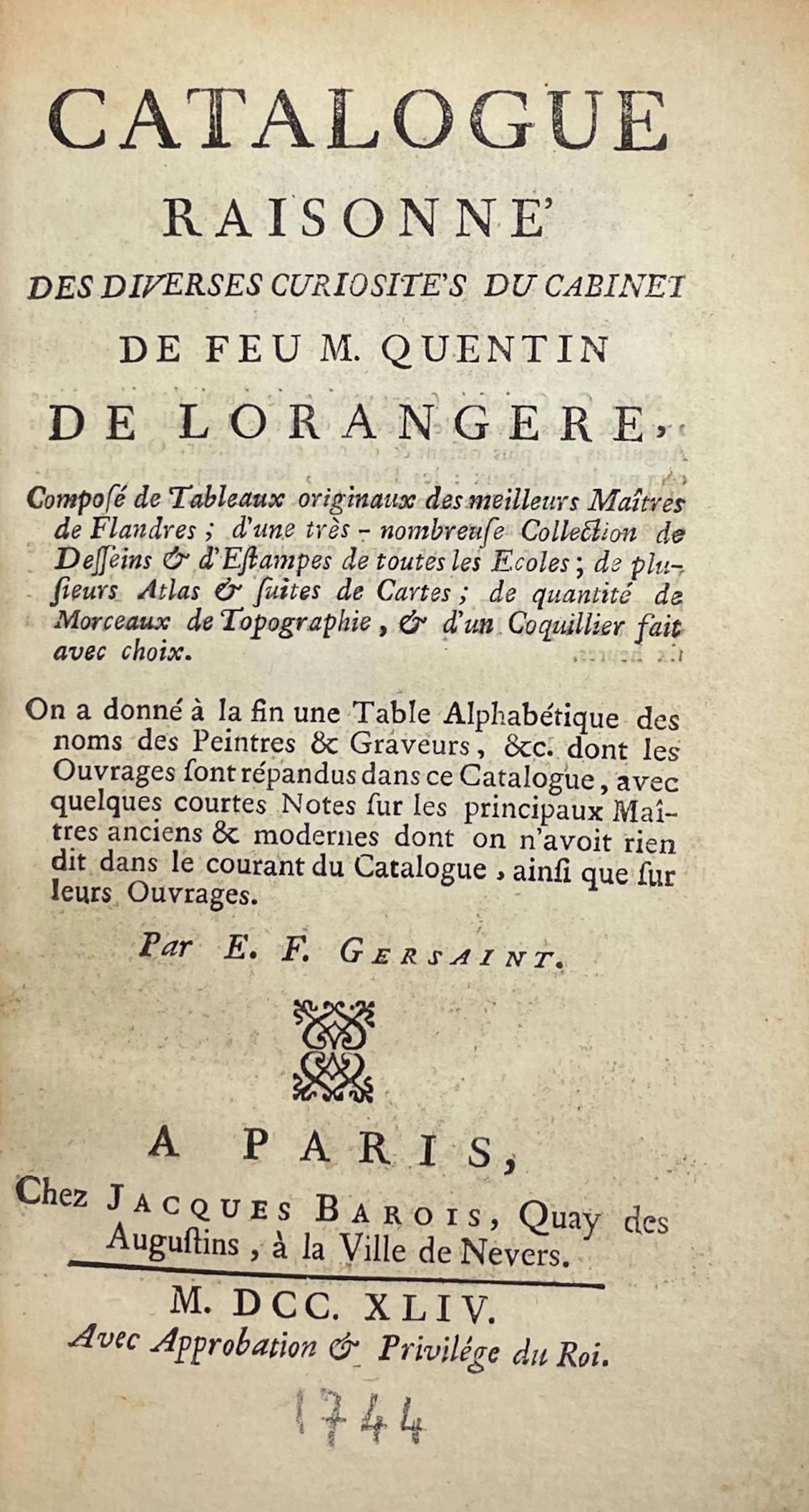 LORANGÈRE (Quentin de).
