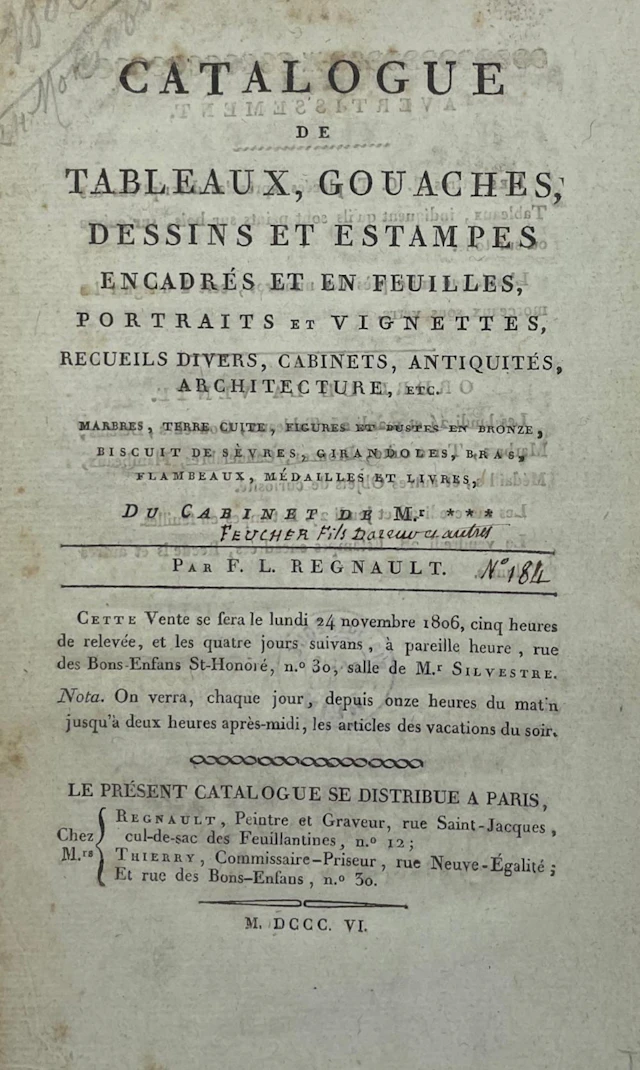 [CATALOGUES DU XIXe SIÈCLE].