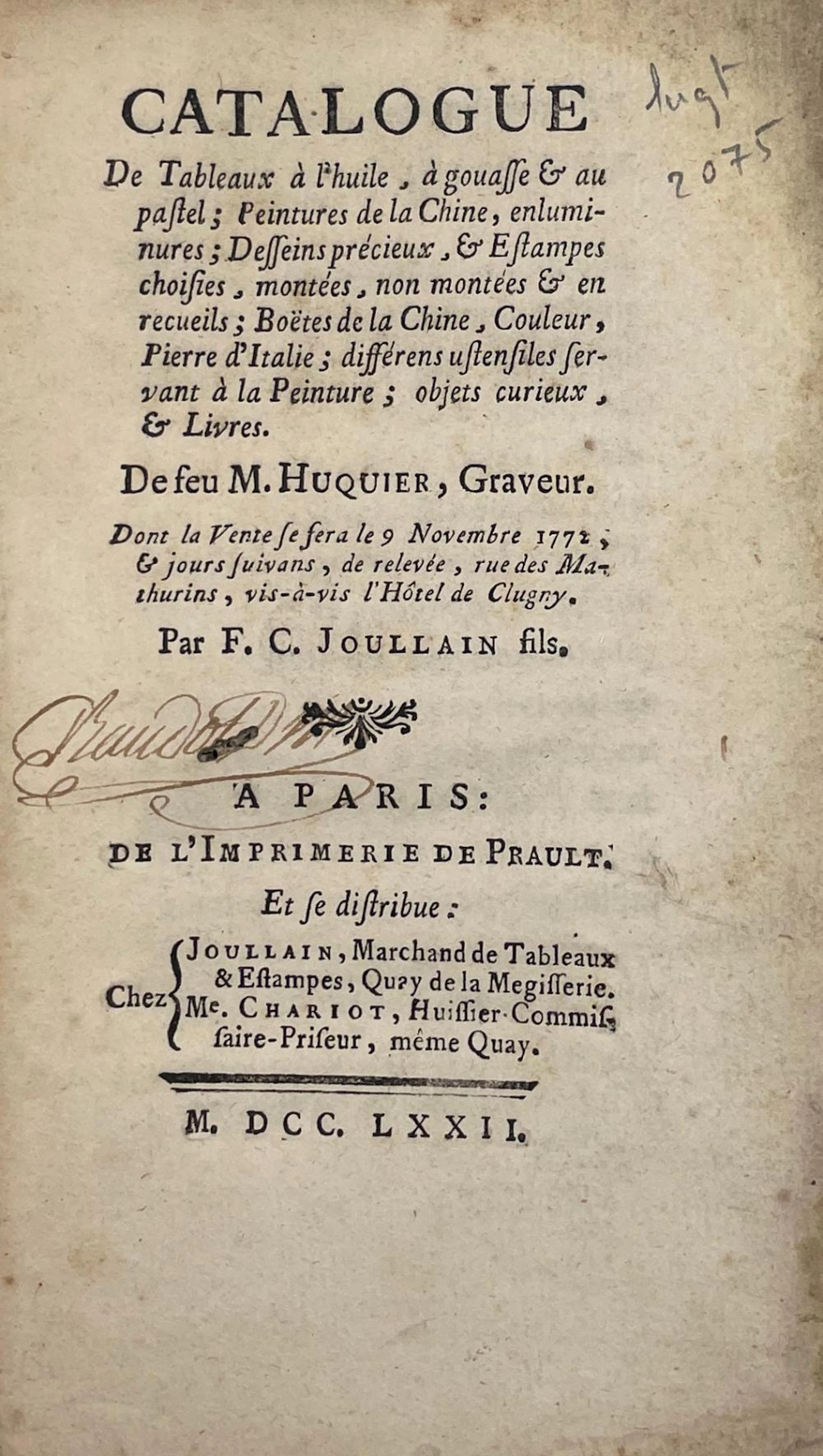 HUQUIER (Gabriel).