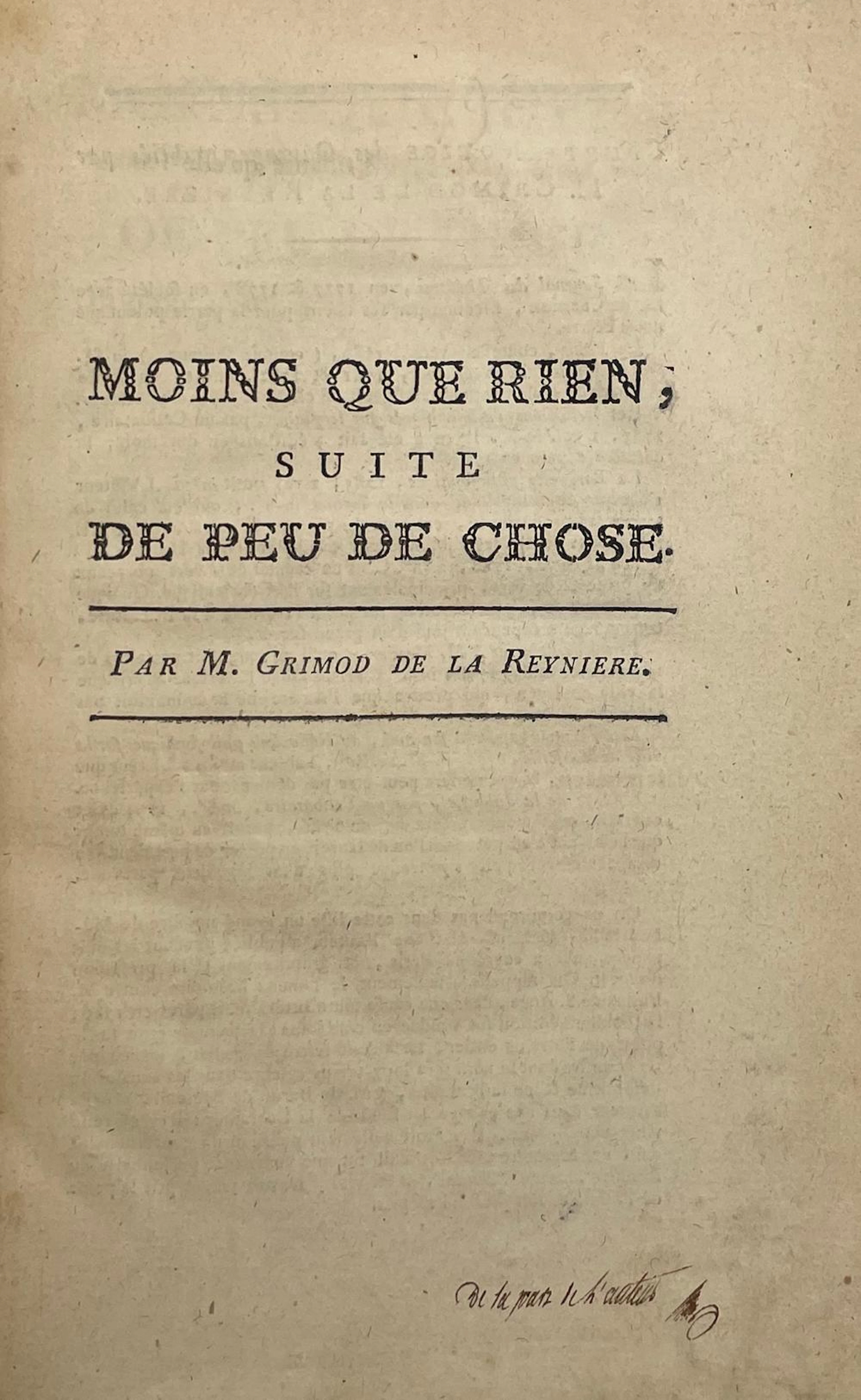 GRIMOD DE LA REYNIÈRE (Alexandre-Balthazar).