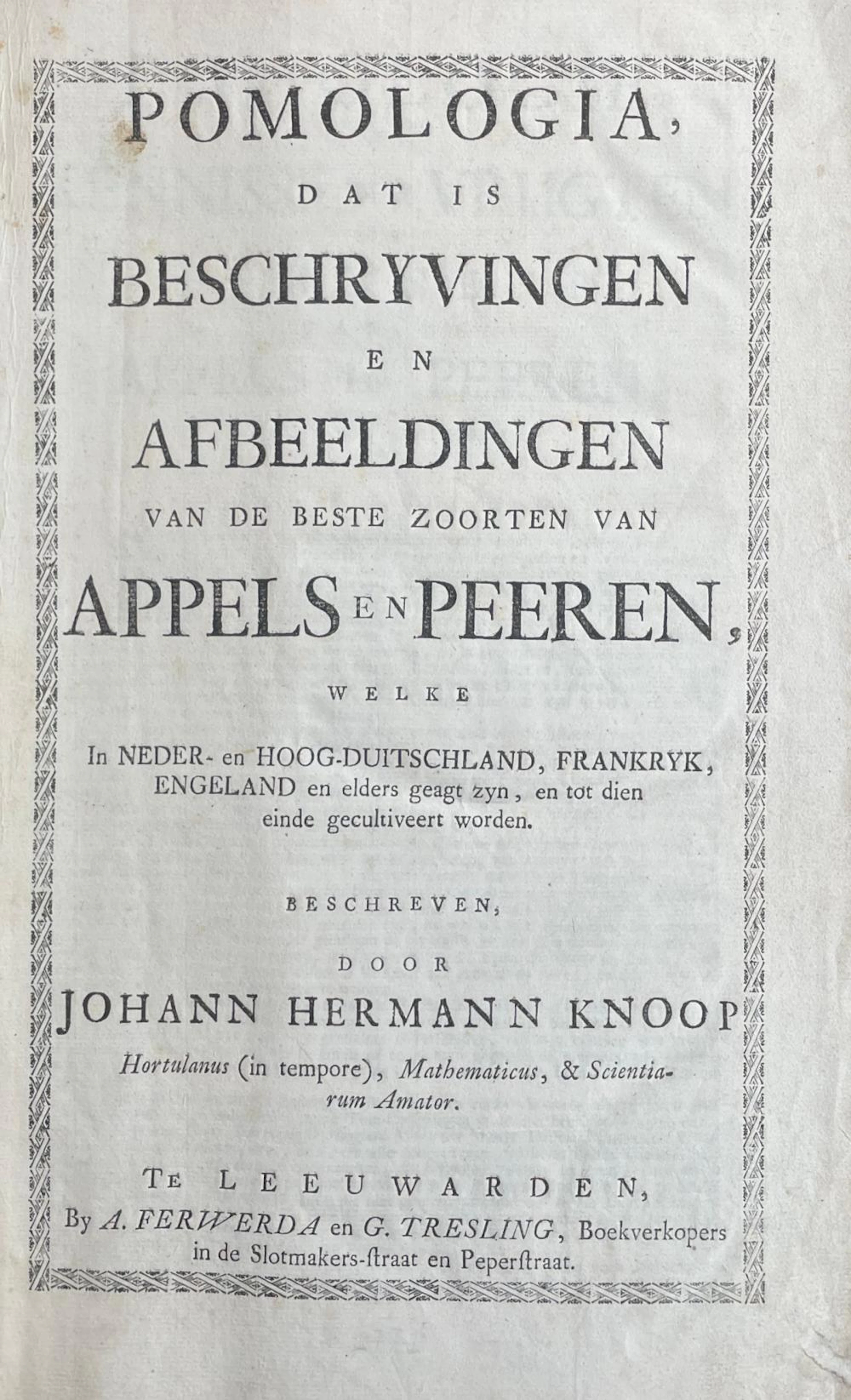 KNOOP (Johann Hermann).