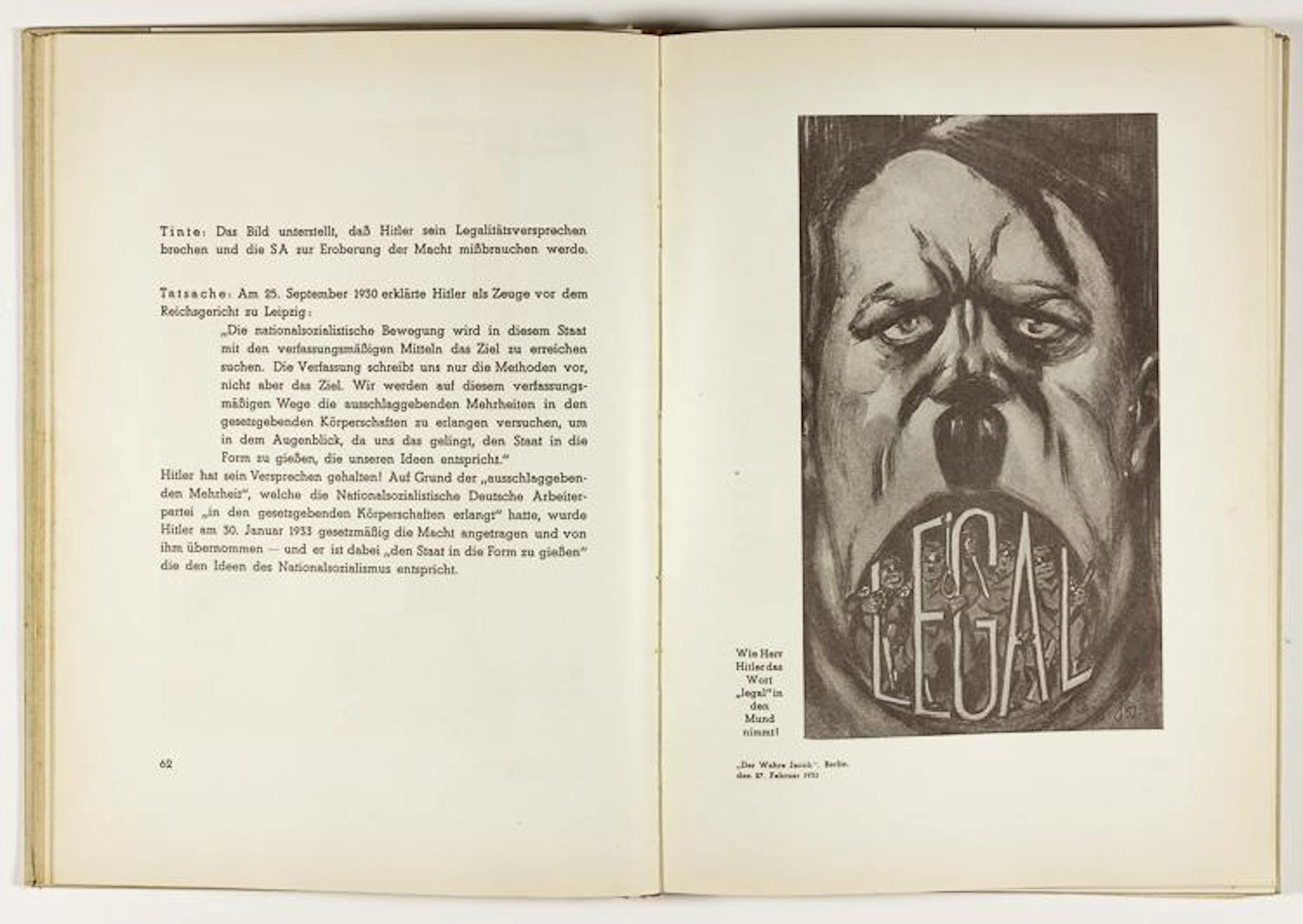 GERMAN-ISSUED BOOK OF CARICATURES OF ADOLF HITLER