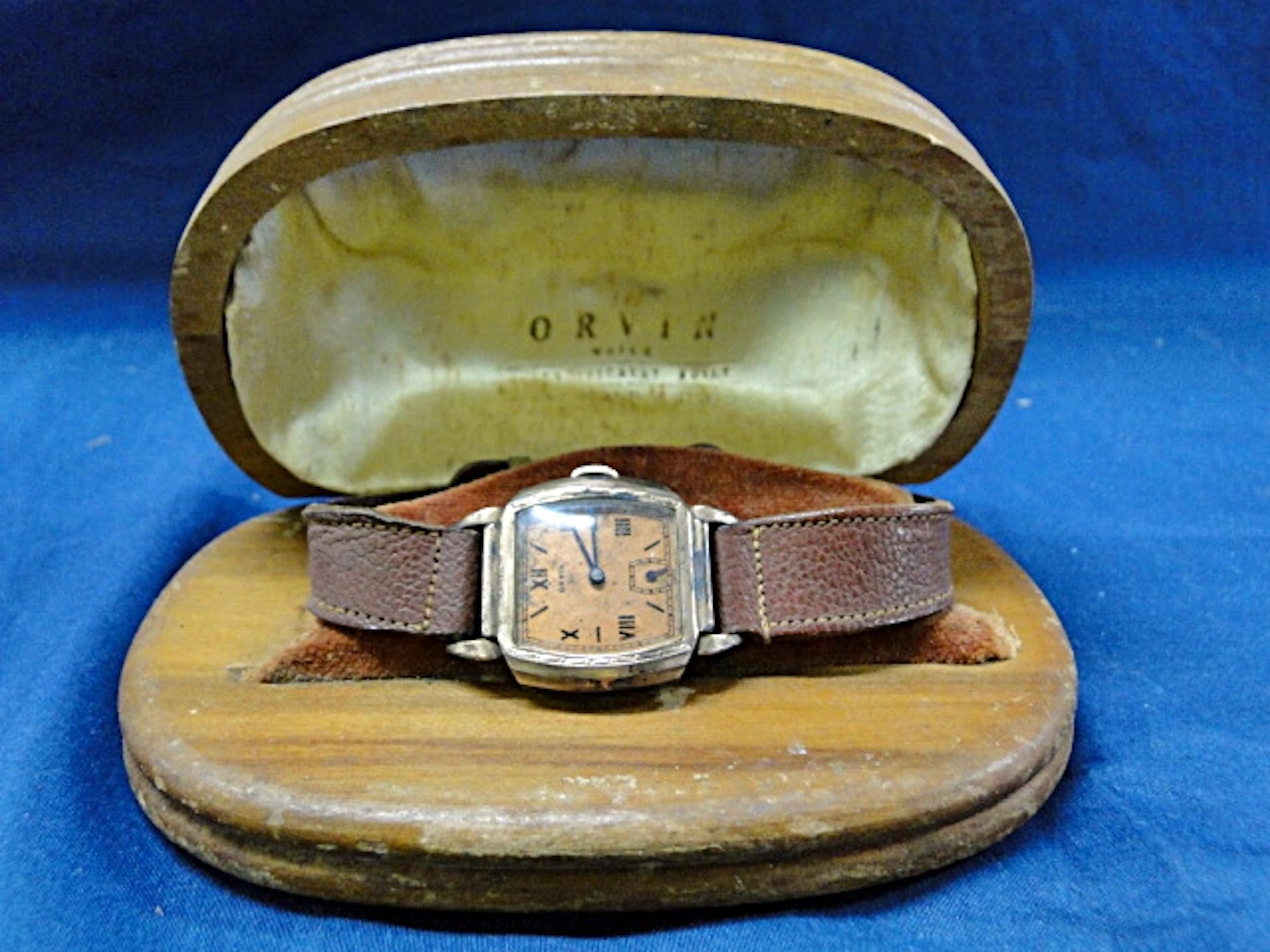 Vintage Orvin Wrist Watch in Original Wooden
