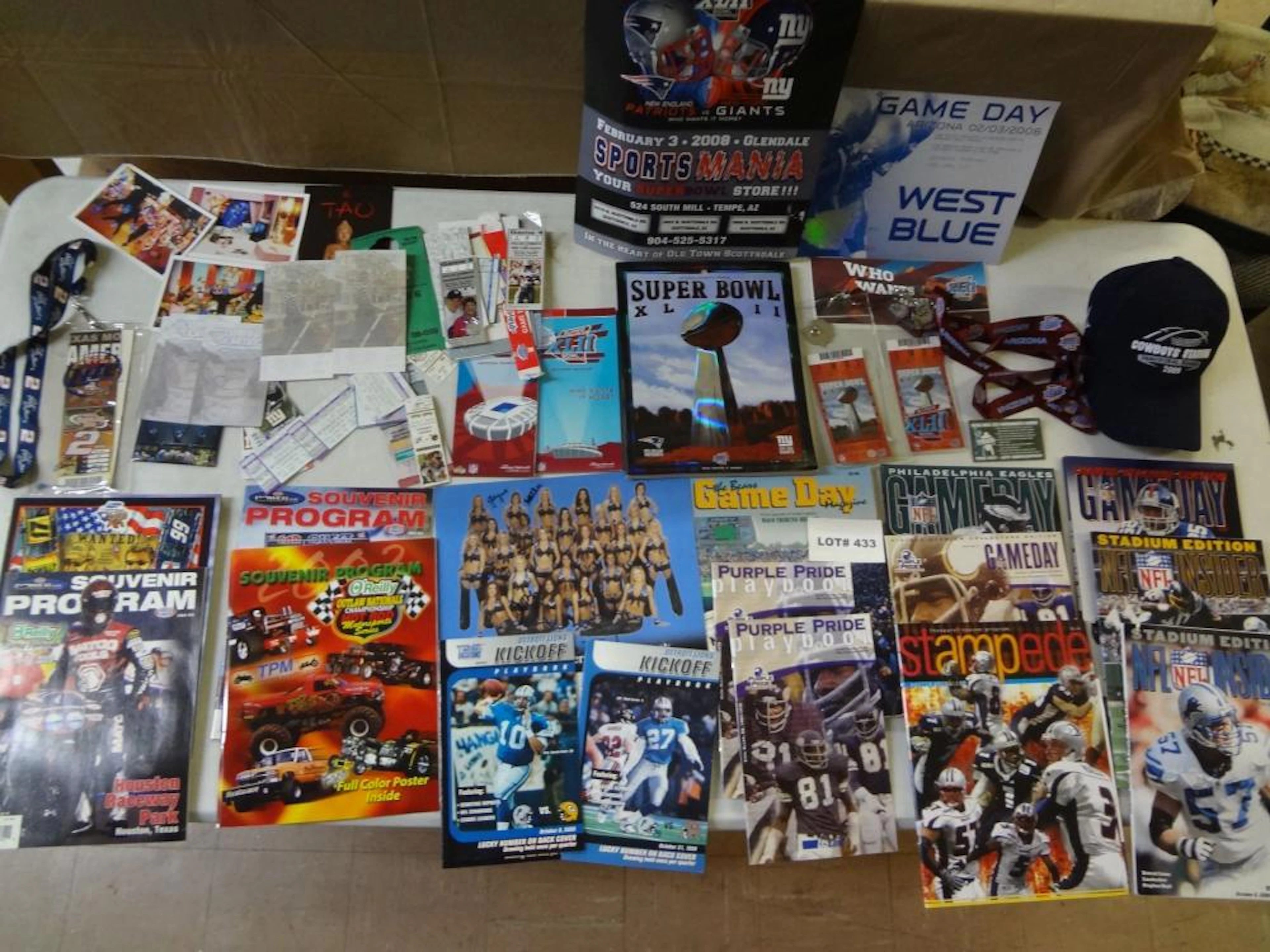 Mixed lot of NFL and other sports souvenirs and other collectibles