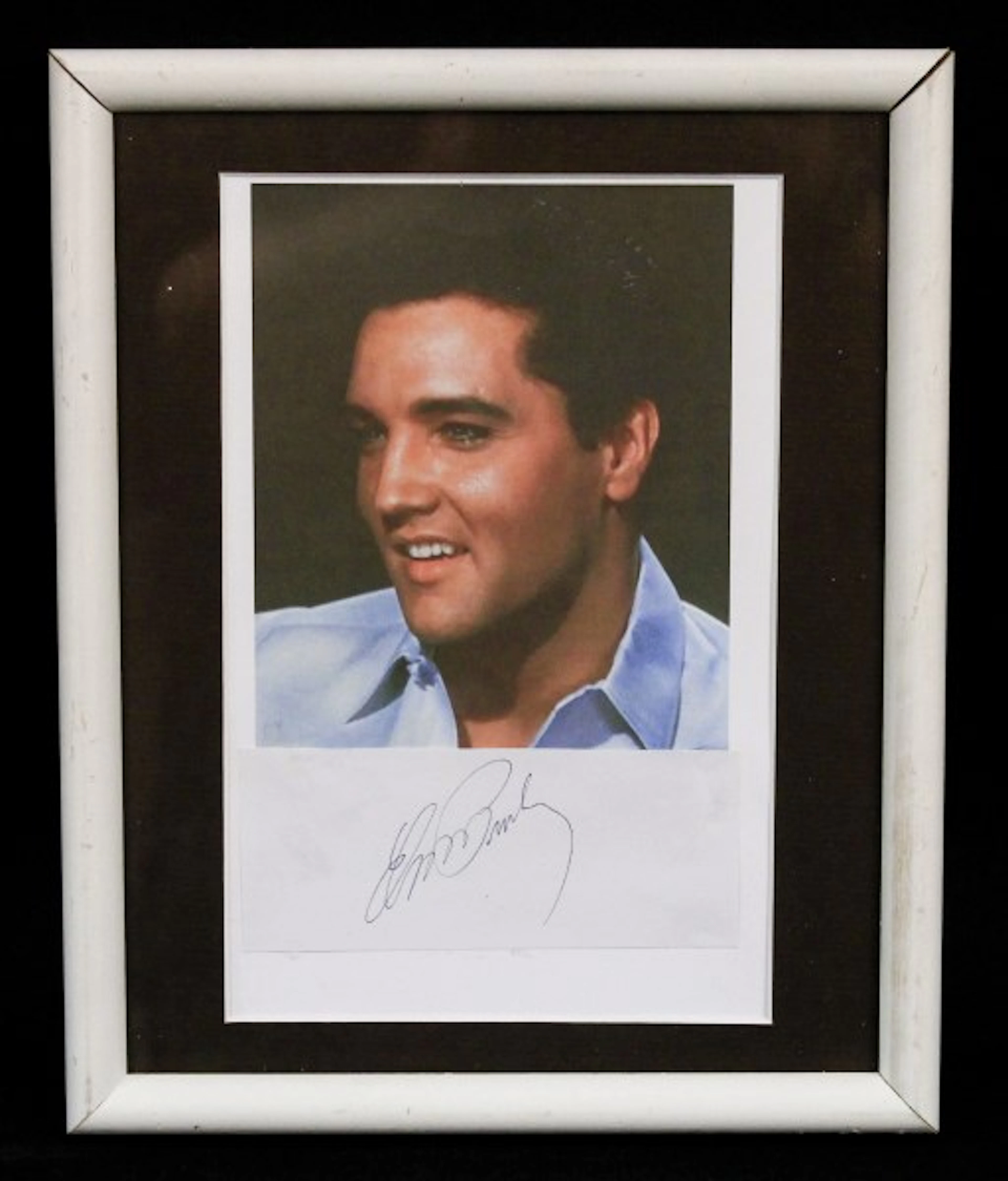 Elvis Presley Framed Picture & Autograph