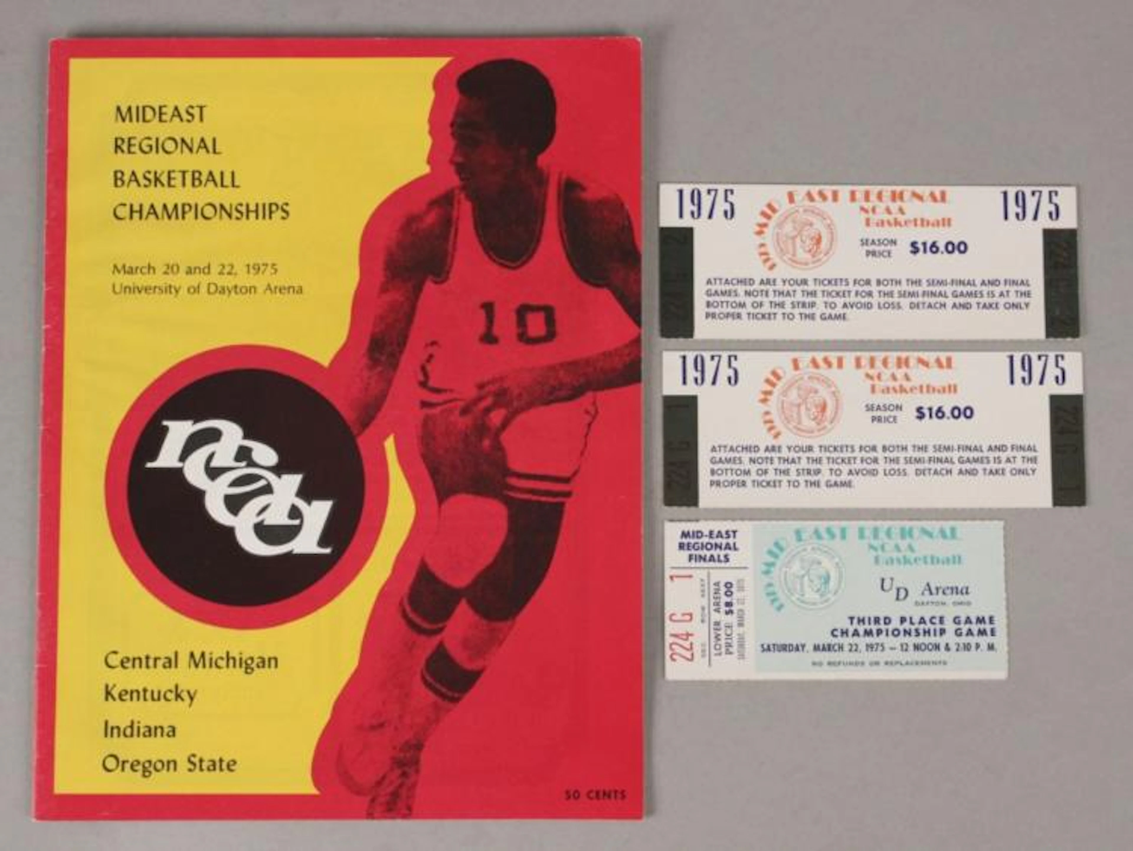 1975 Mid East Regional Basketball Championship Lot