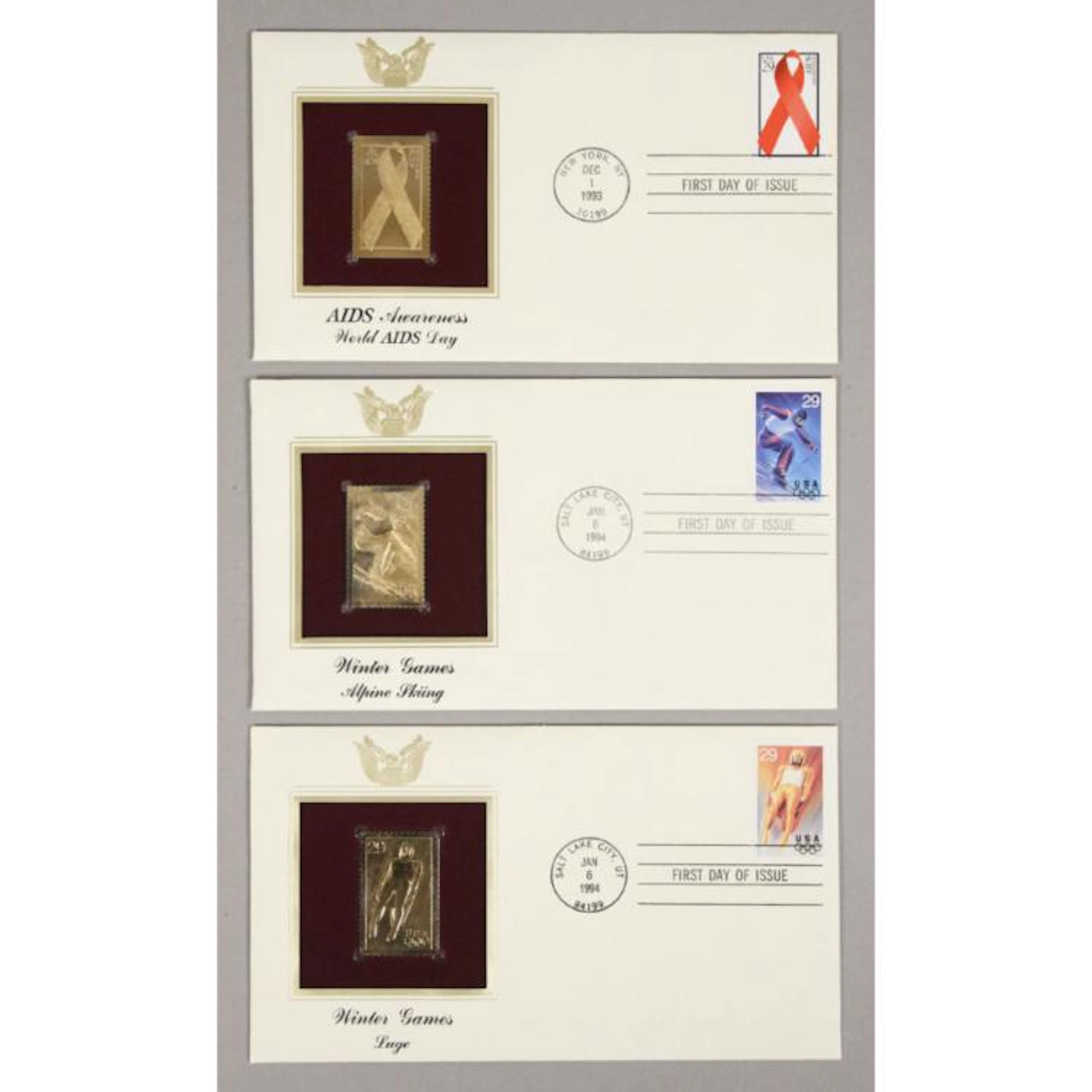 1990's First Day Issue Gold Stamp Replicas