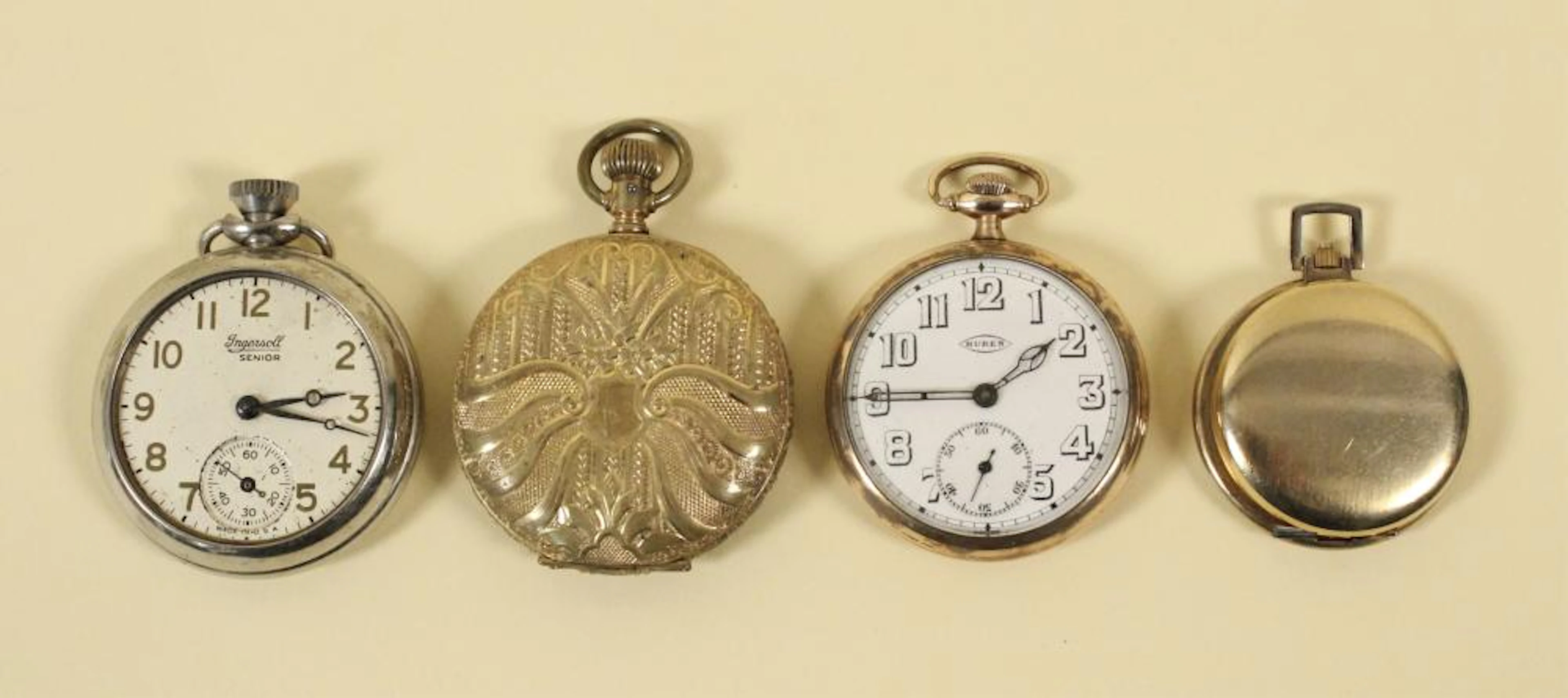 4 Pocket Watches - Buren - Aspen - Perfection
