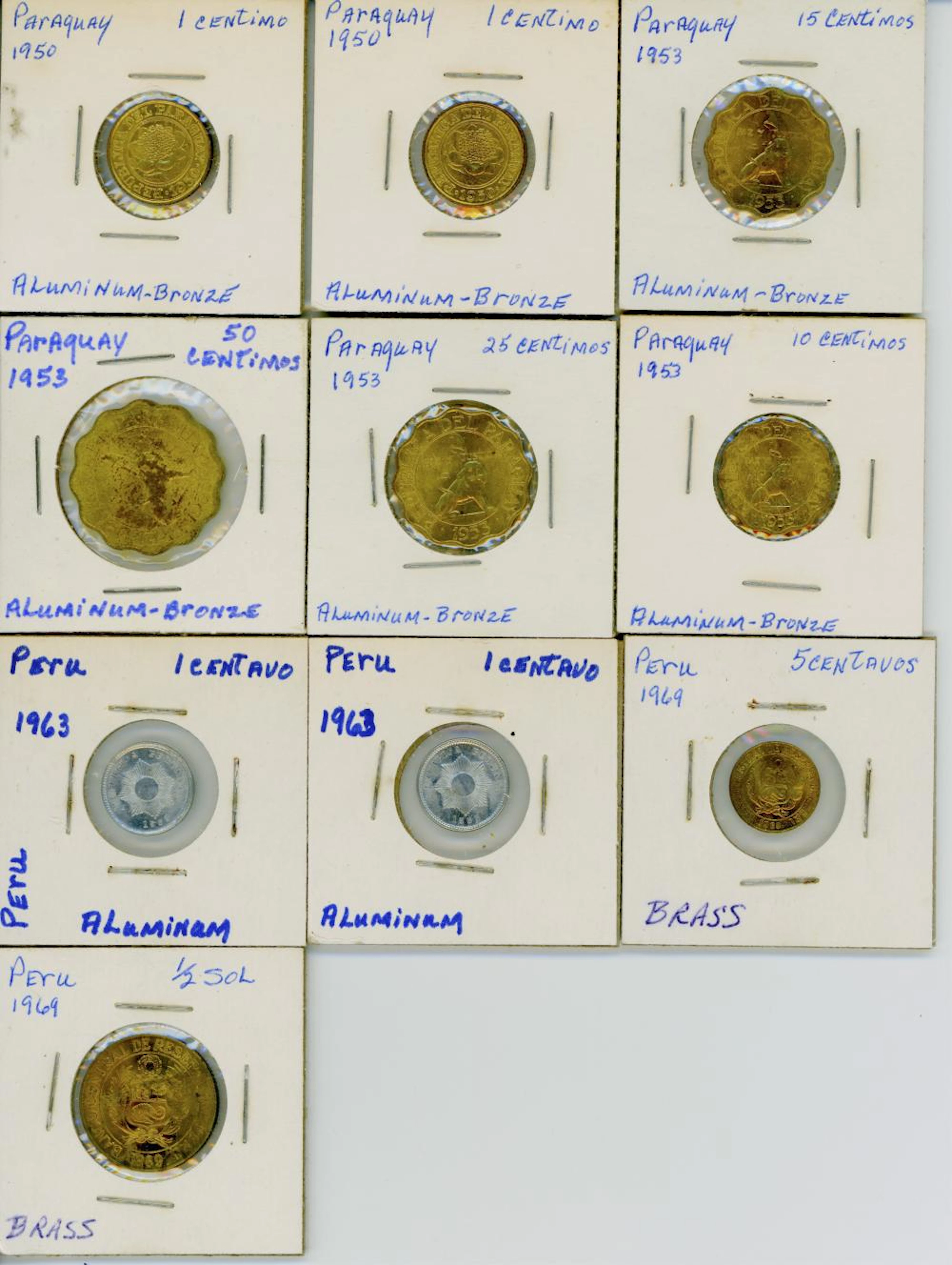 10 Assorted Centavo Coins