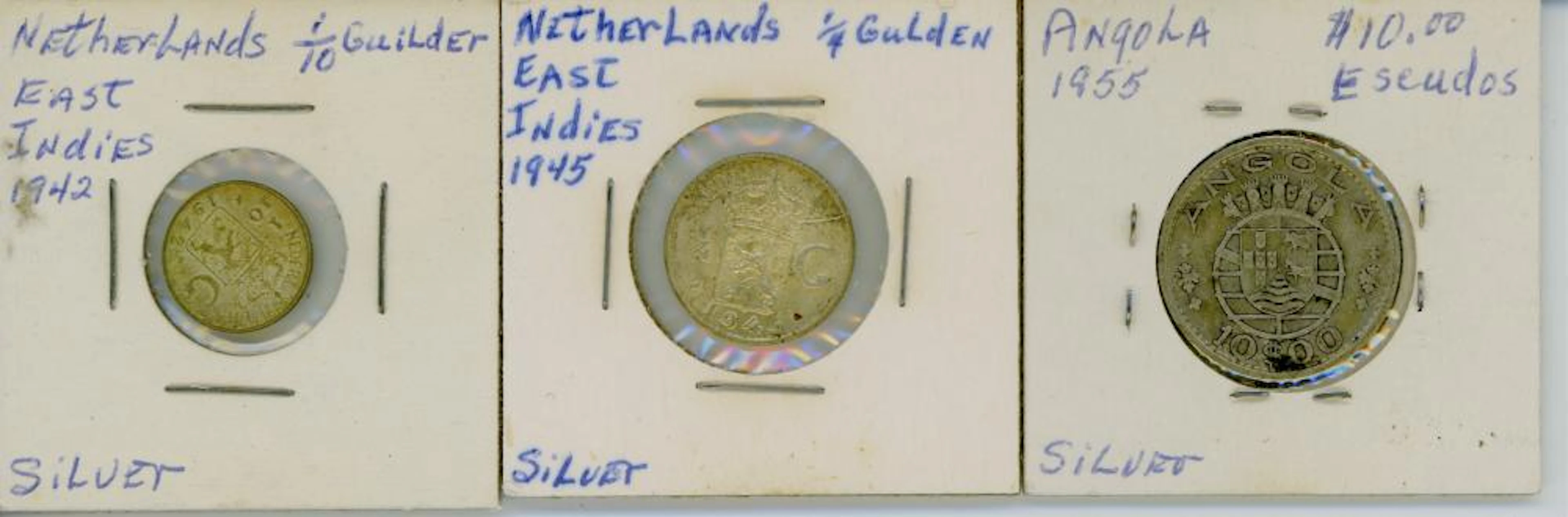 Netherlands & Angola Collectible Silver Coins