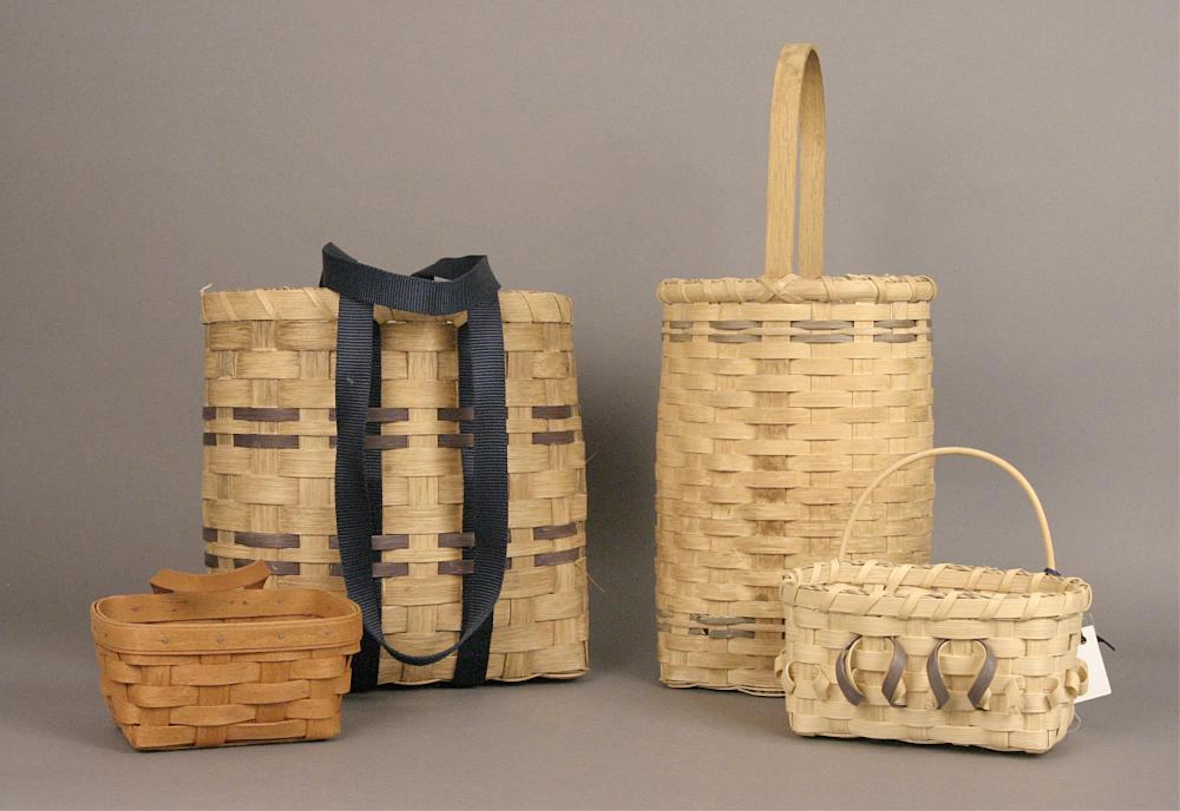 Assorted Hand Woven Baskets Including Longaberger