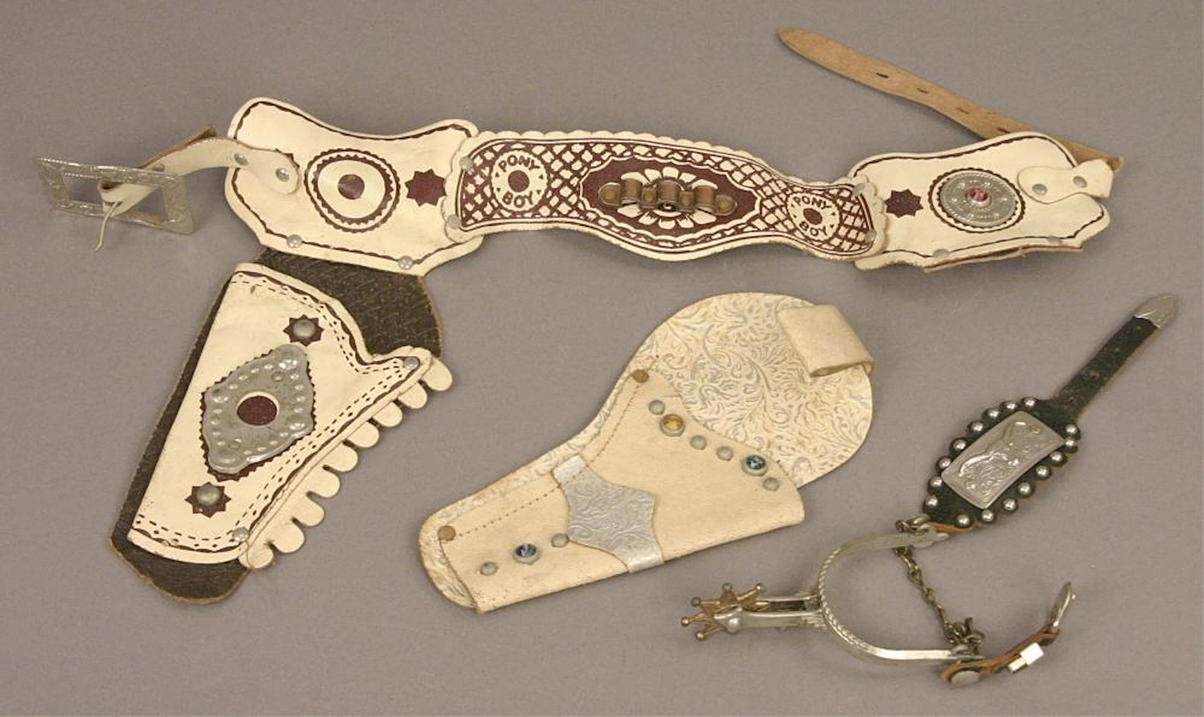 Vintage Pony Boy Cap Gun Holsters - Spur