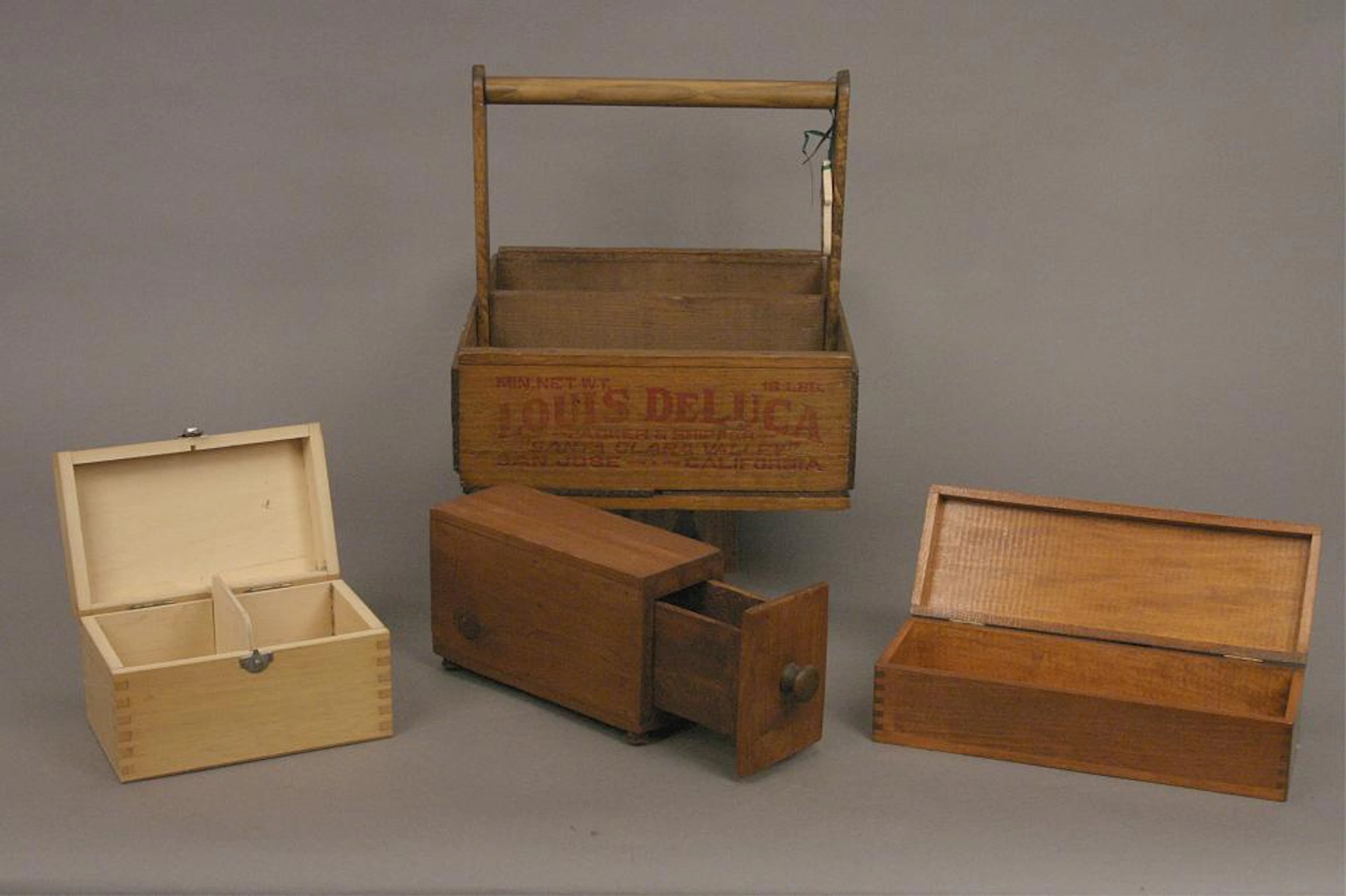 4 Assorted Wooden Boxes - Crates