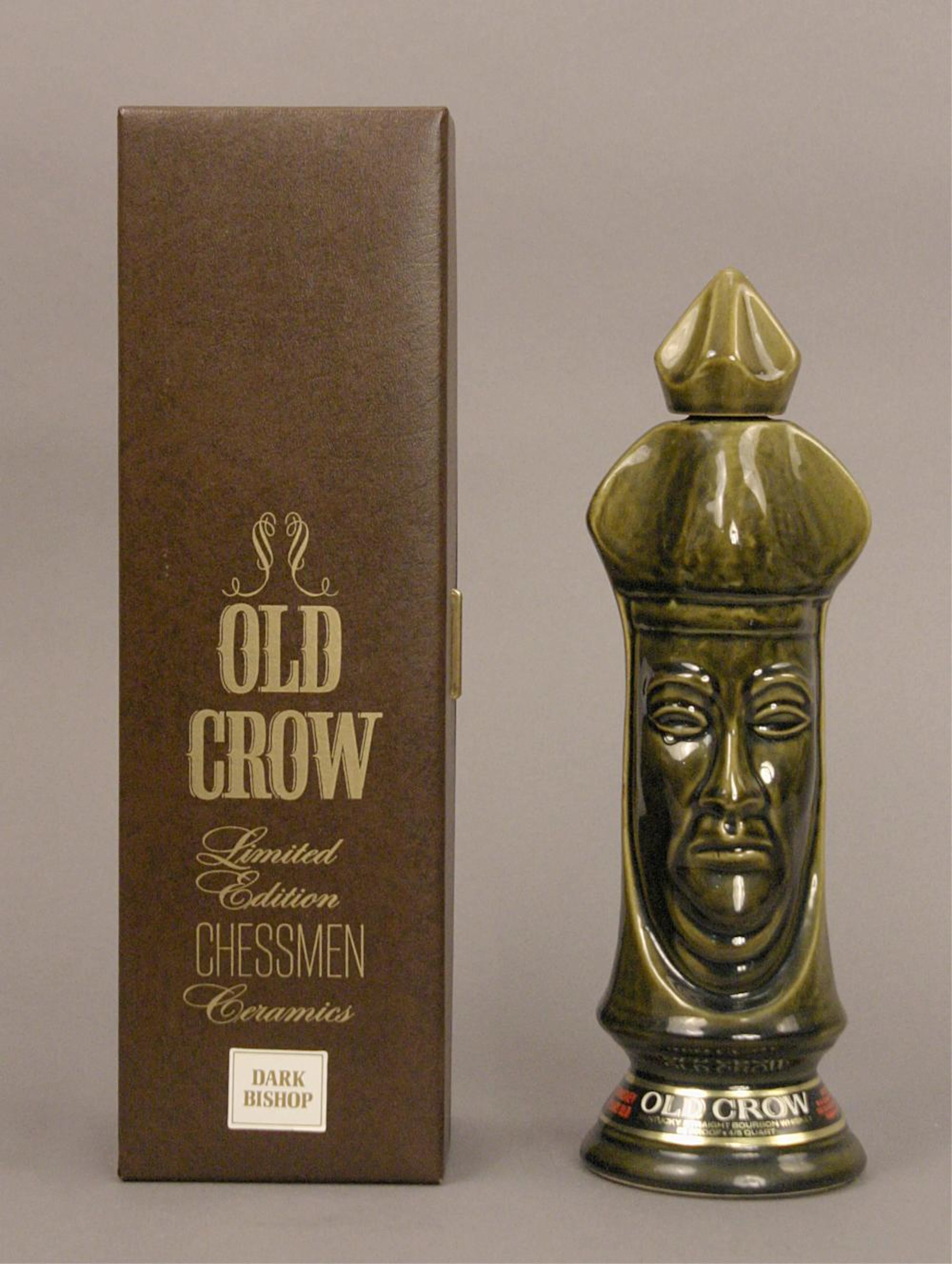 Old Crow Chessman Decanter - Dark Bishop