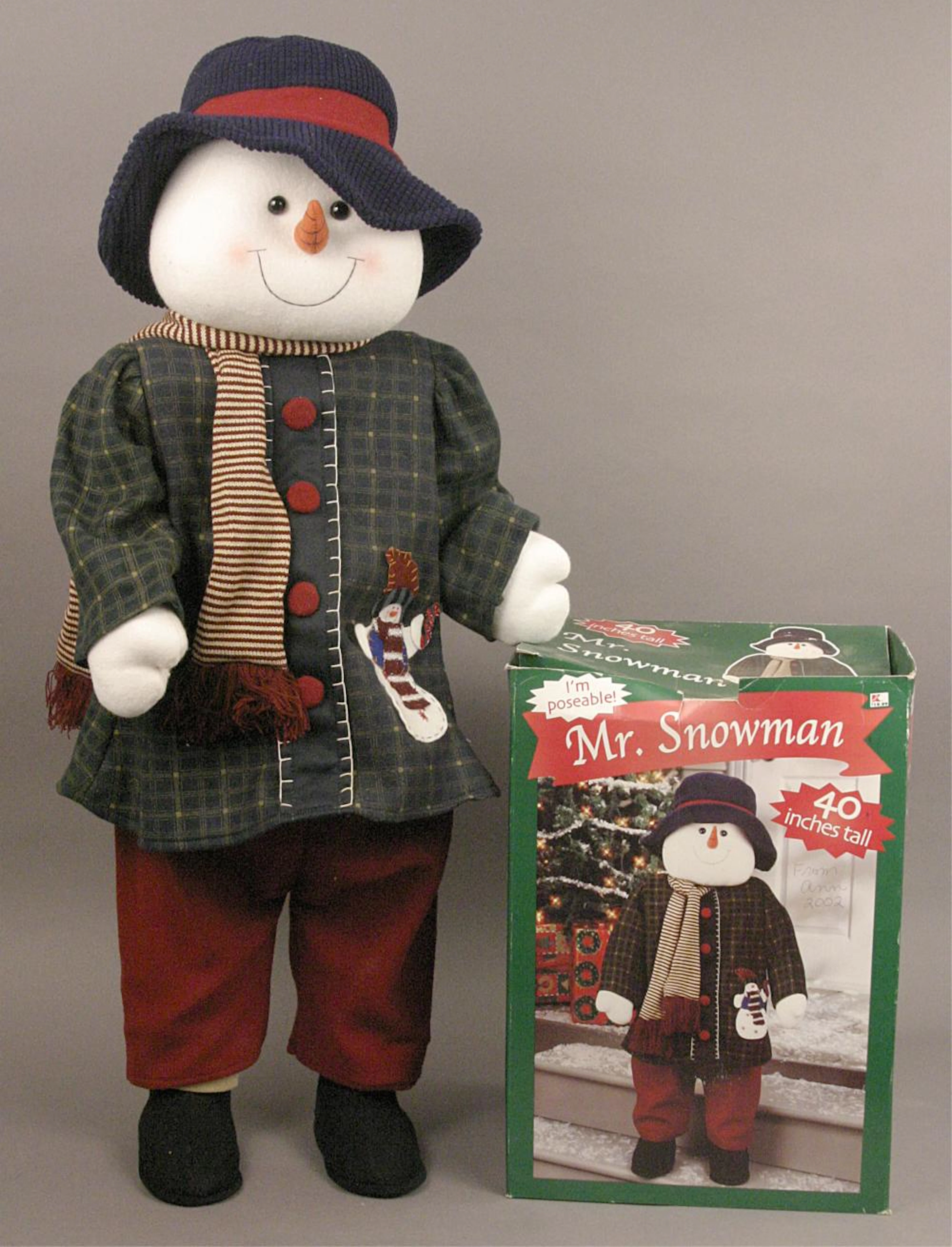 Cute 40" Snowman Able to be Posed - with Box