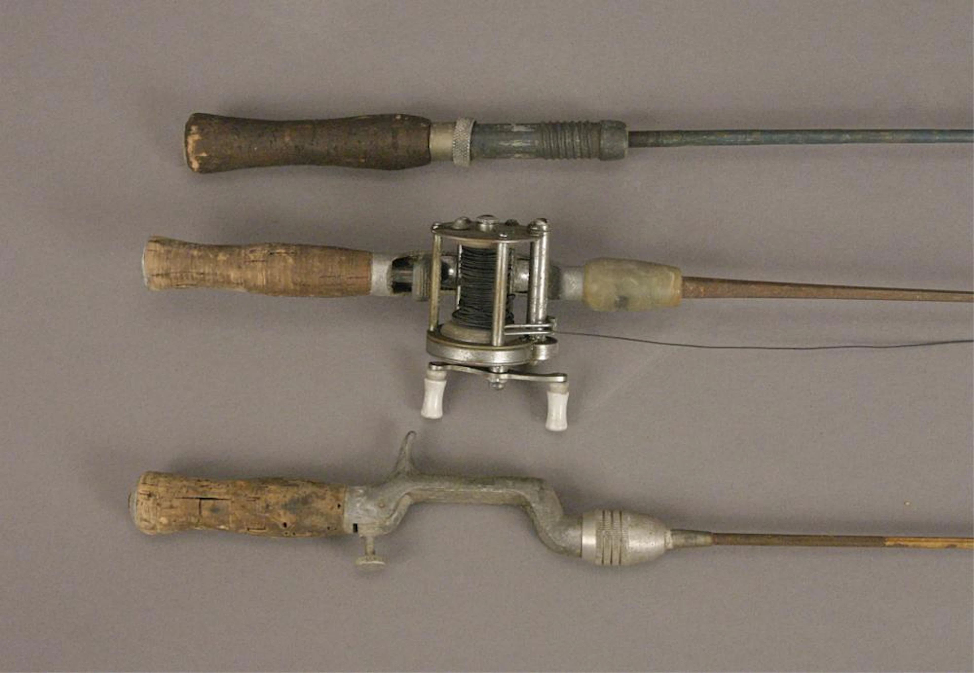 3 Assorted Vintage Steel Fishing Rods - Bristol