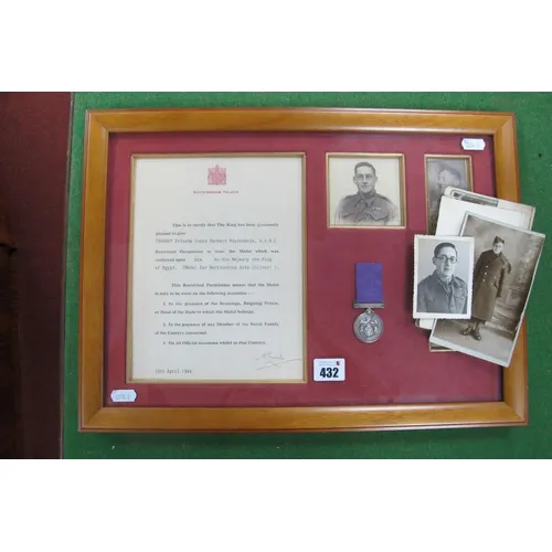 WWII Egyptian Medal For Meritorious Acts (Silver) with Ribbo... | Barnebys