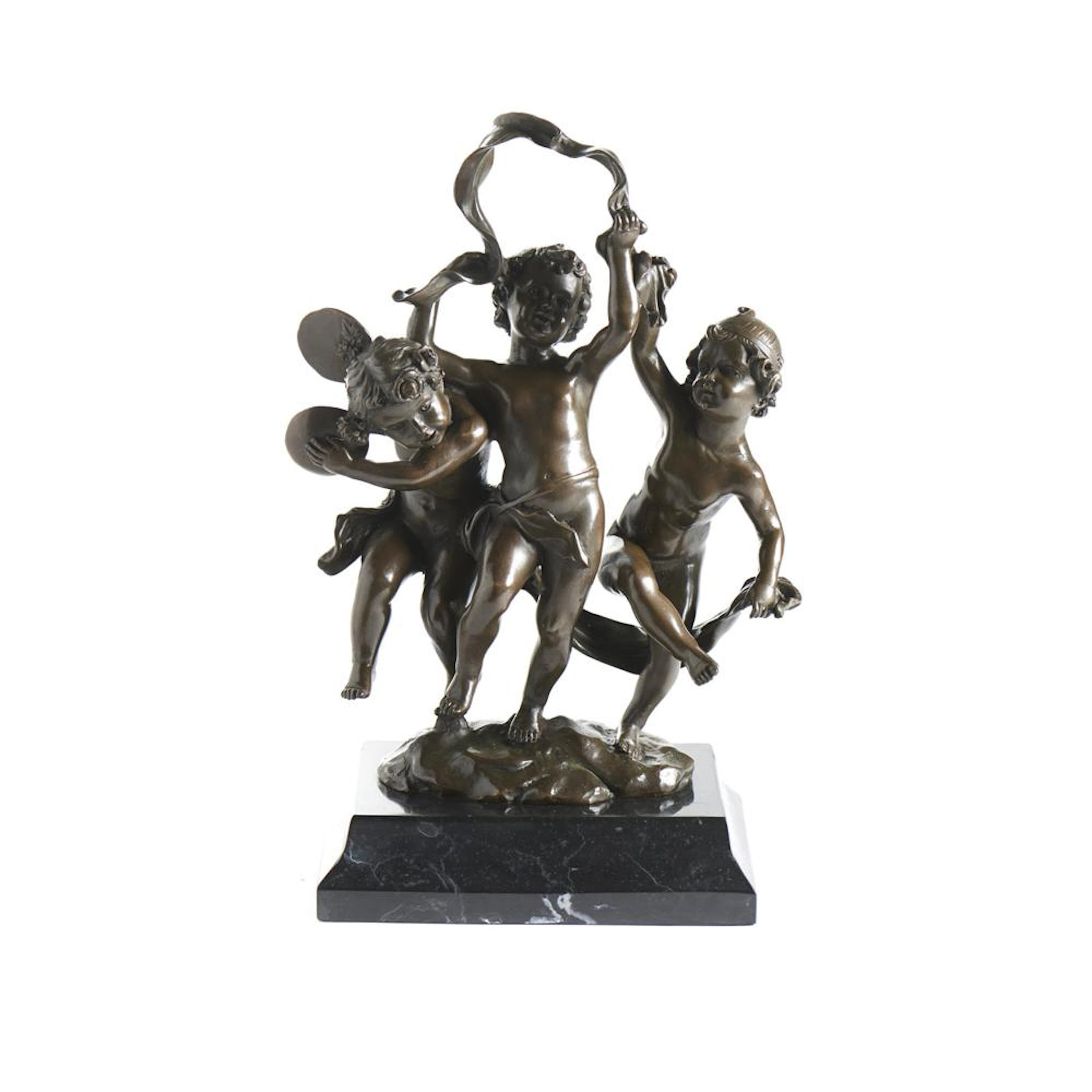 "Putti" , escultura em bronze, Dim.: 40x26x17,5 cm