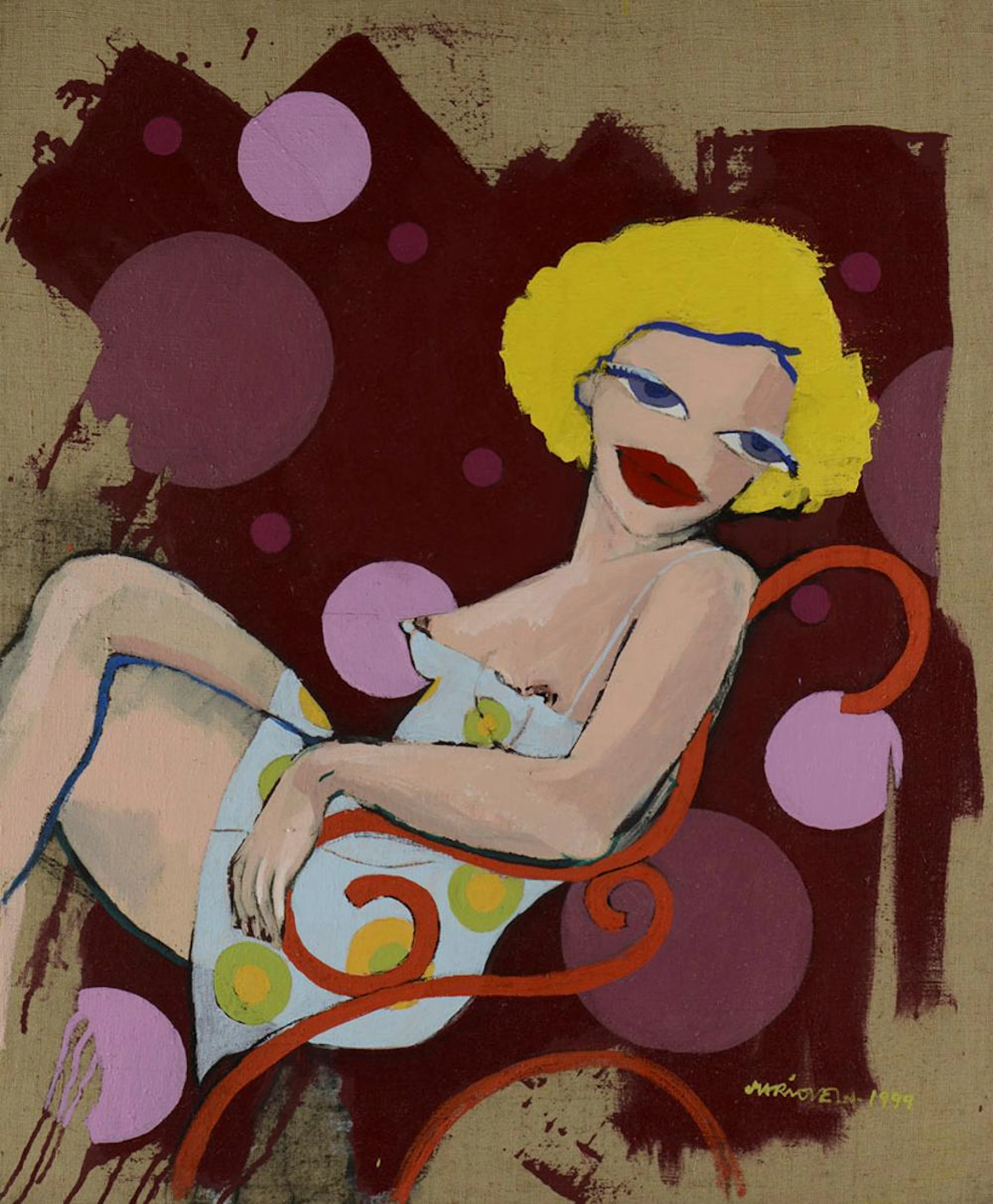 MÁRIO VELA, Acrílico s/tela, 100 x 81 cm.