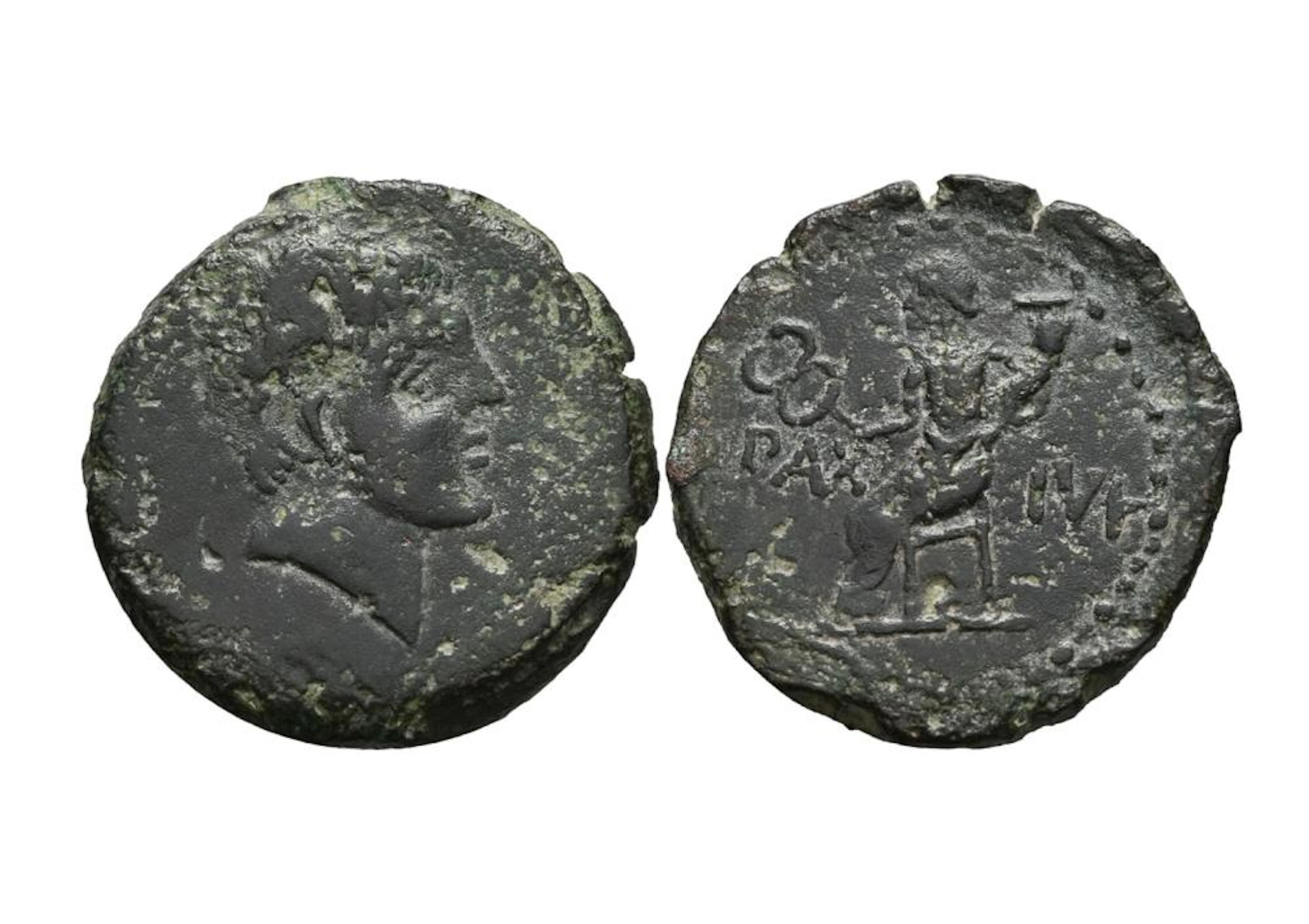 Hispano-Romana,Pax Ivlia,Muito Rara,Cobre,P.13,30g