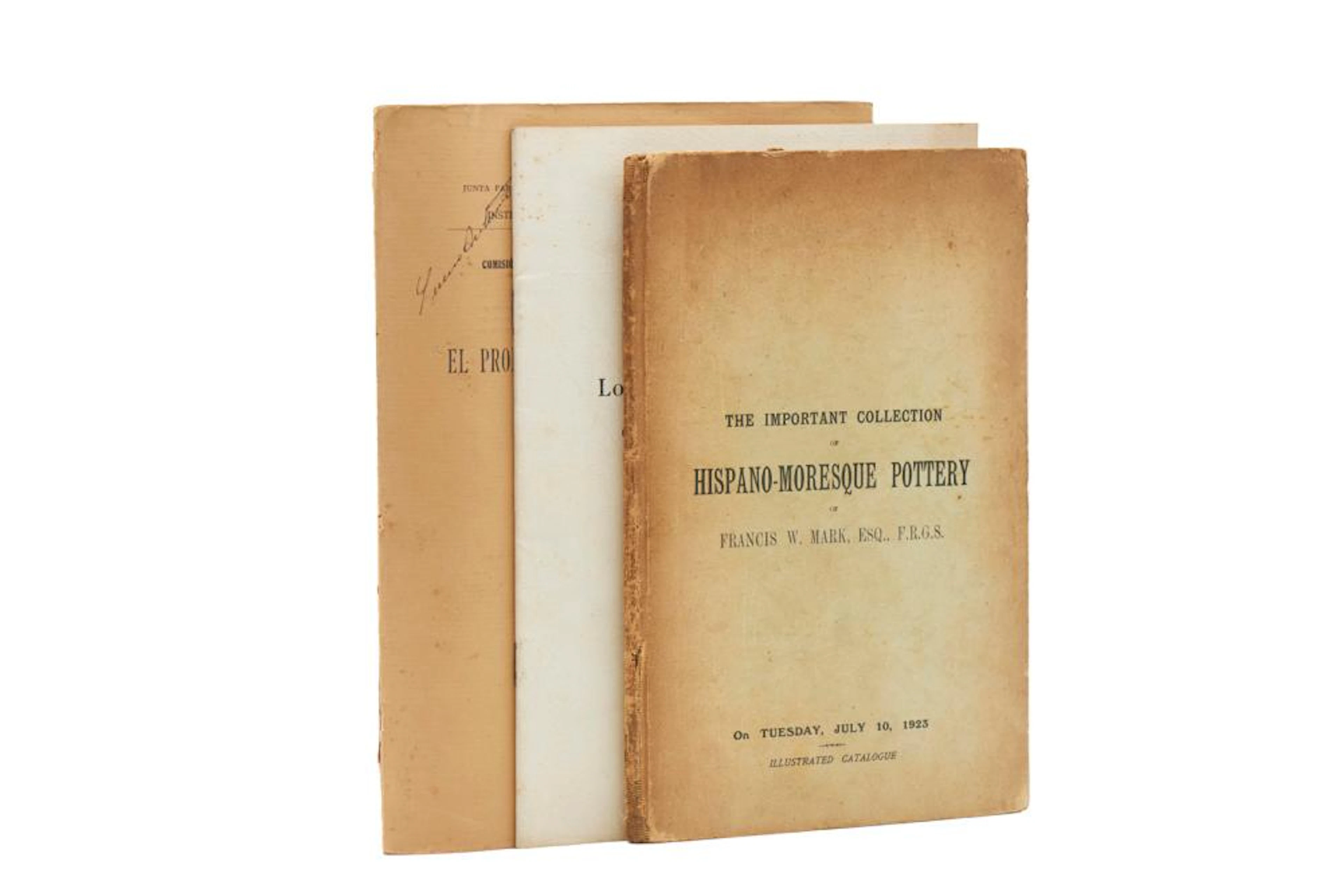 CERÂMICA ESPANHOLA. Lote de 3 vols. brs.