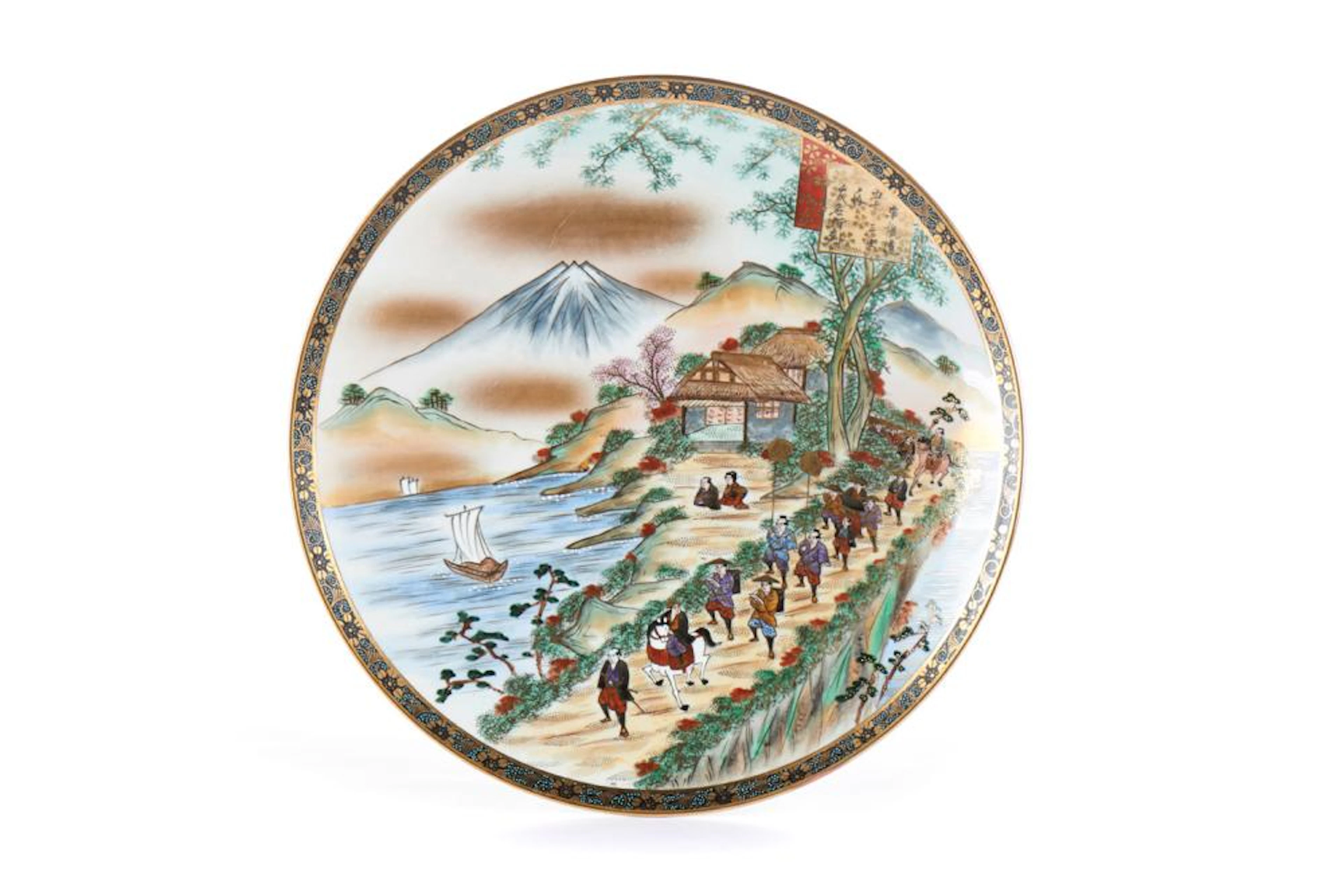 Grande prato em porcelana japonesa