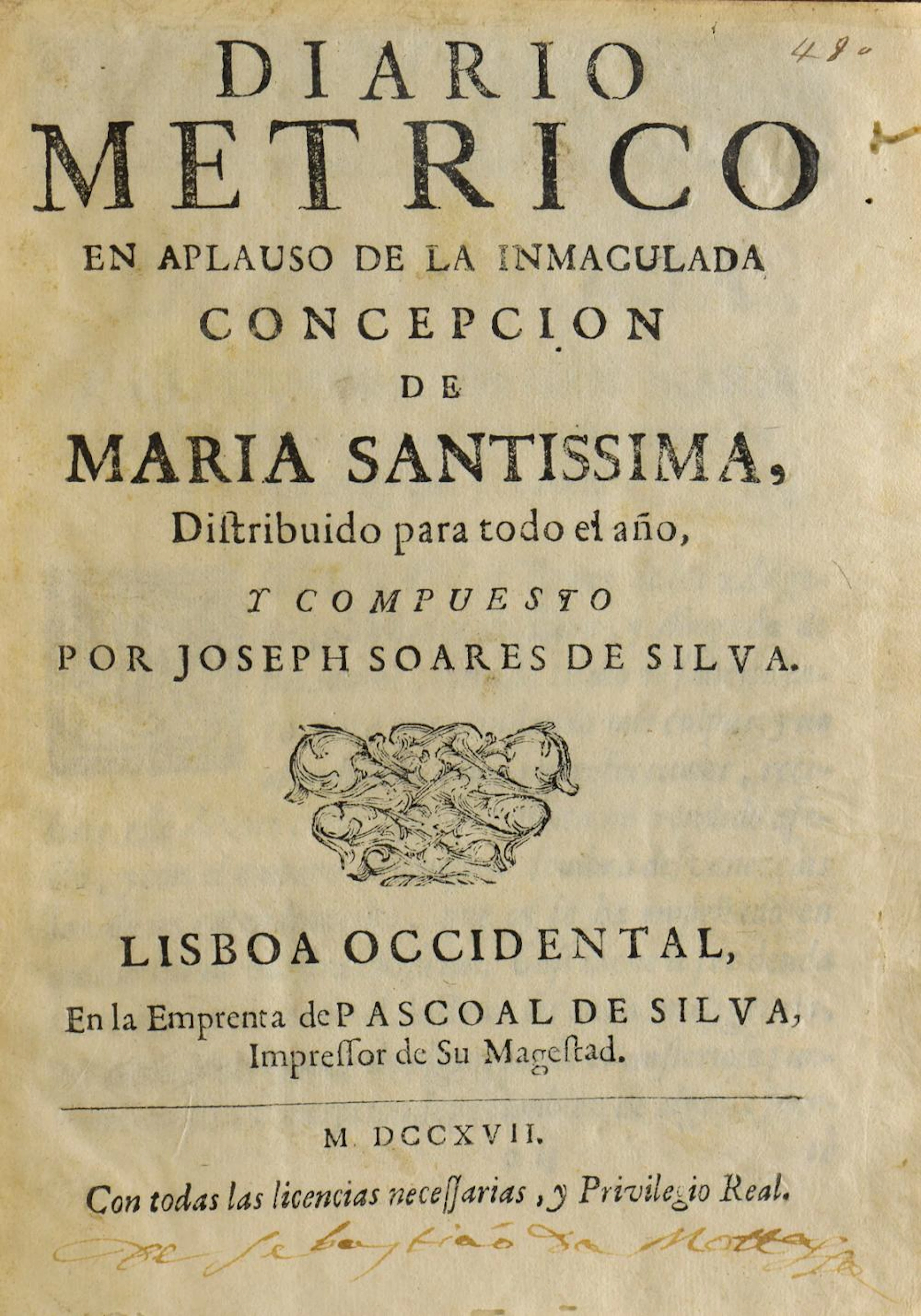 SILVA. DIARIO METRICO, 1 vol. enc.