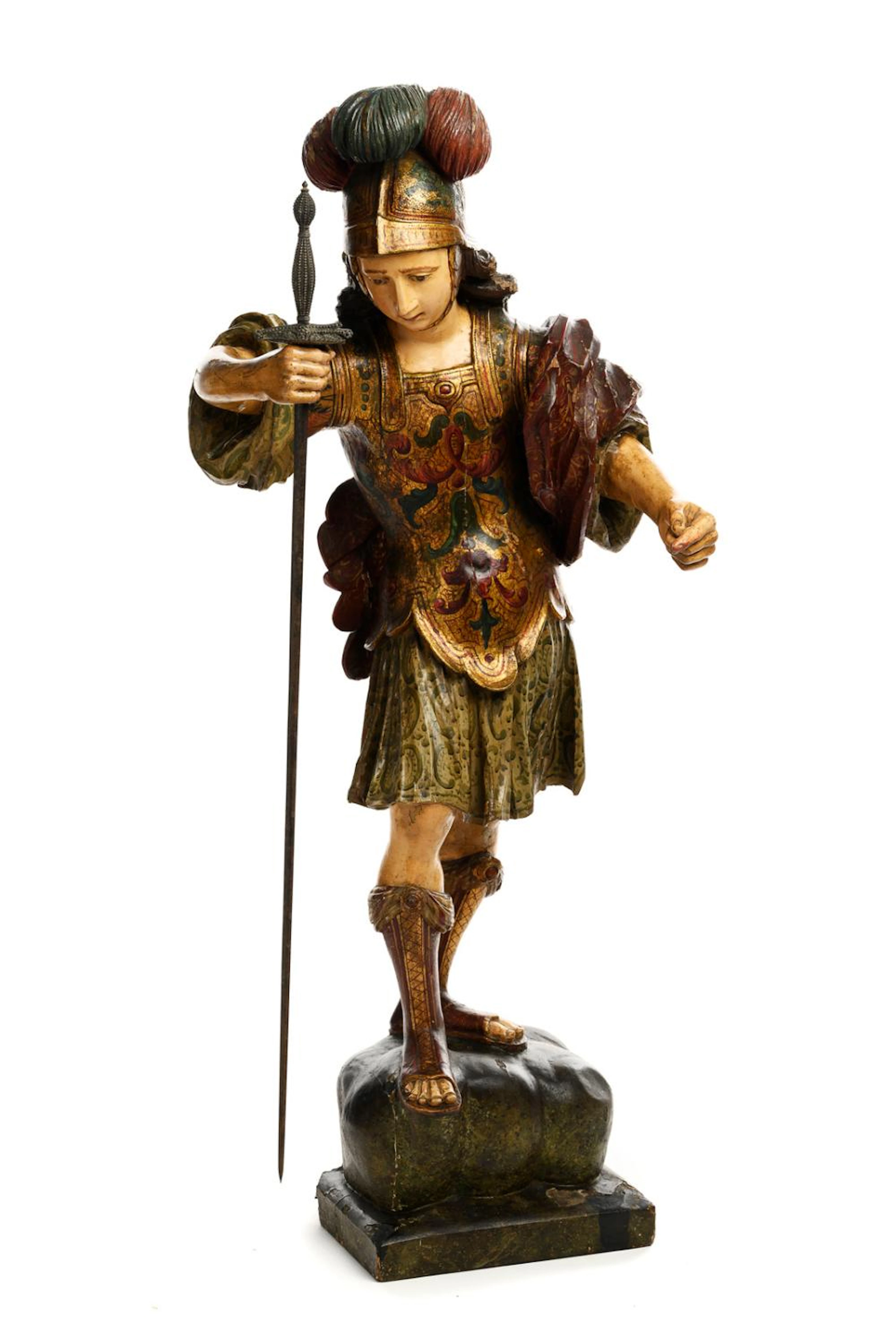 São Miguel Arcanjo, Esc. séc. XVIII, em madeira