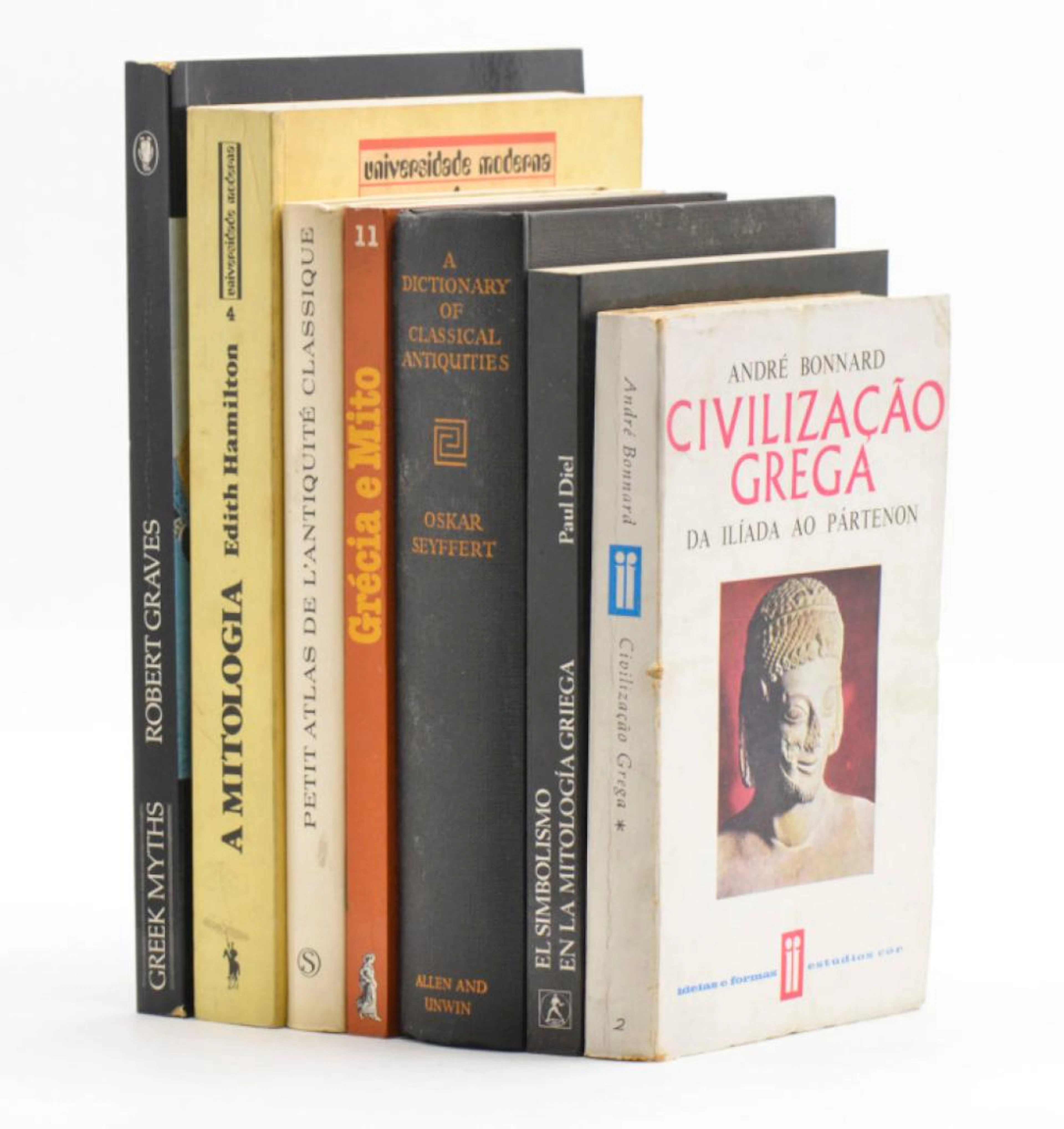 GRÉCIA ANTIGA. Lote de 7 vols. enc. e brs.