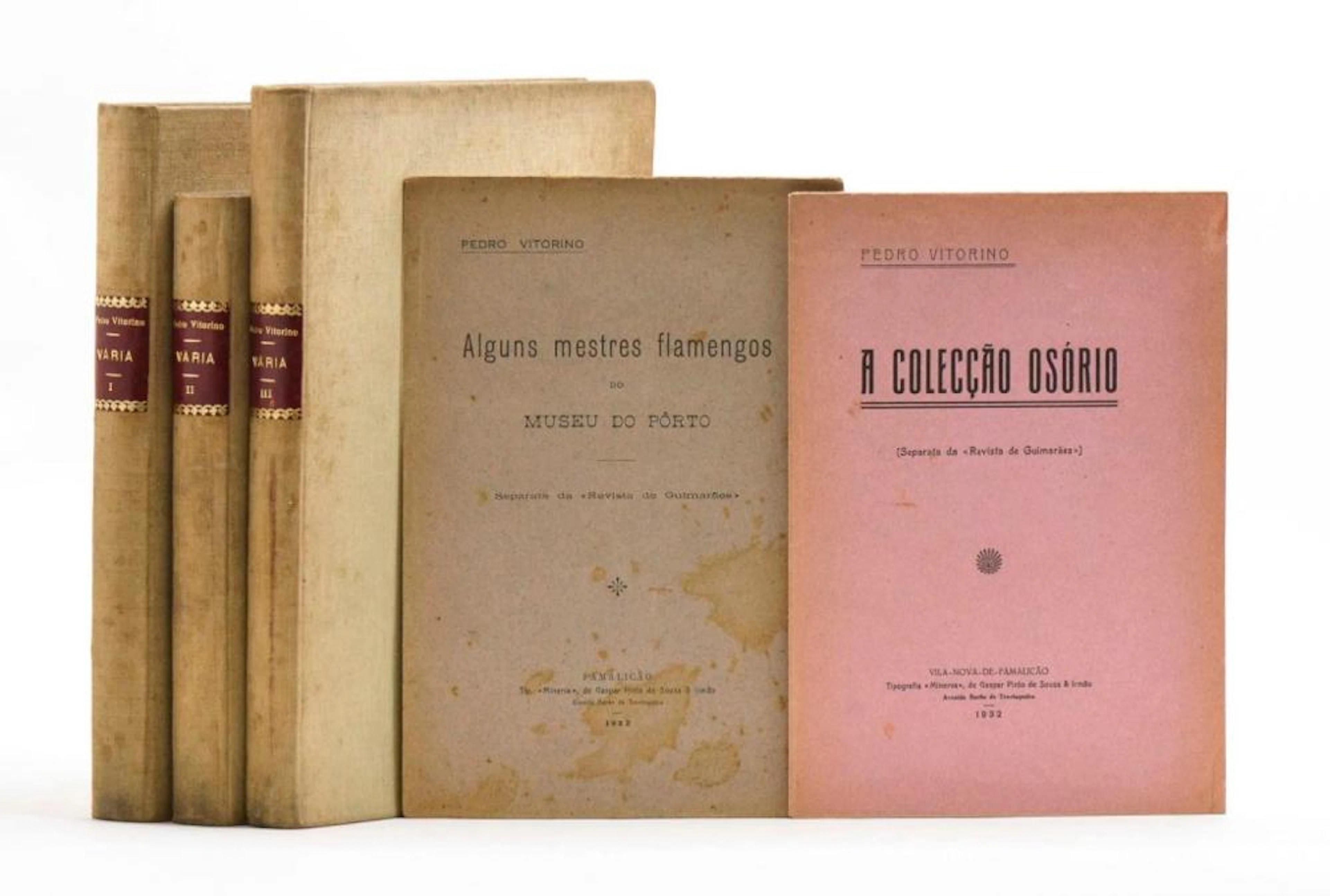 VITORINO, Pedro. MISCELÂNEA, 5 vols. encs. e brs.