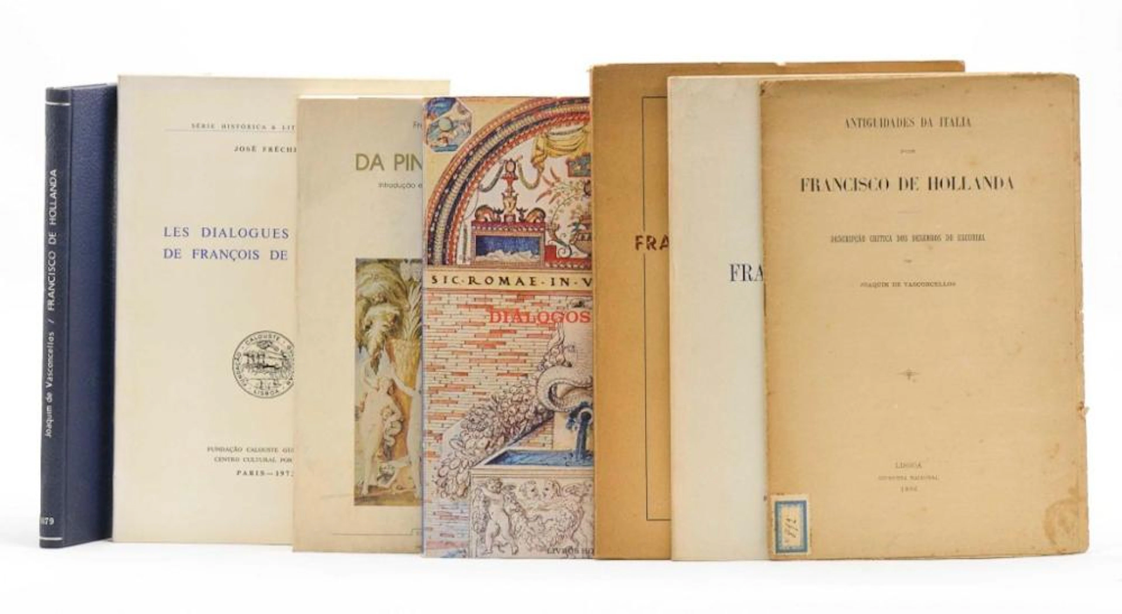 HOLANDA, Francisco de. Lote de 7 vols. enc. e brs.