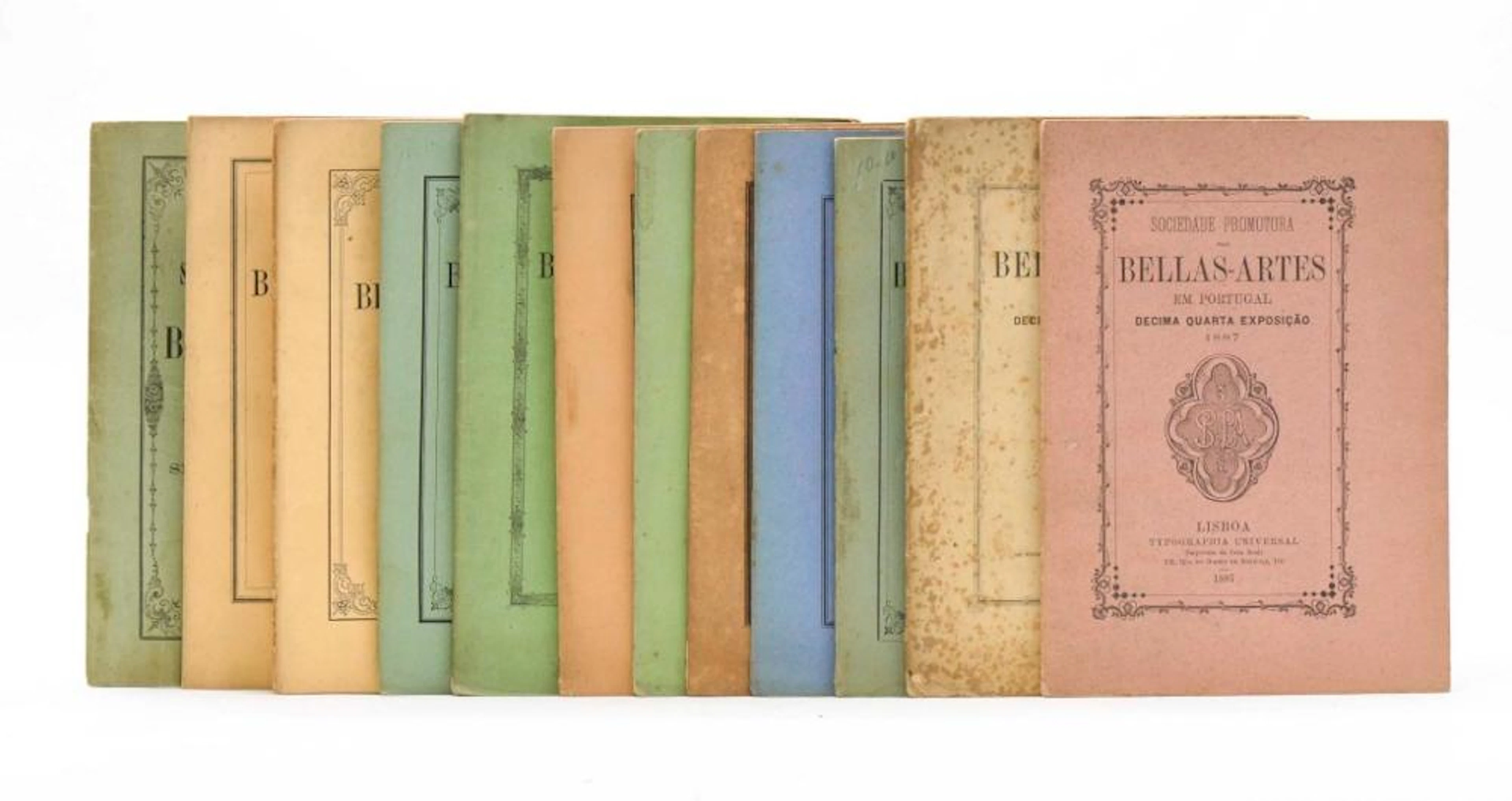 SOCIEDADE PROMOTORA DAS BELLAS ARTES EM PORTUGAL, 12 vols. brs.