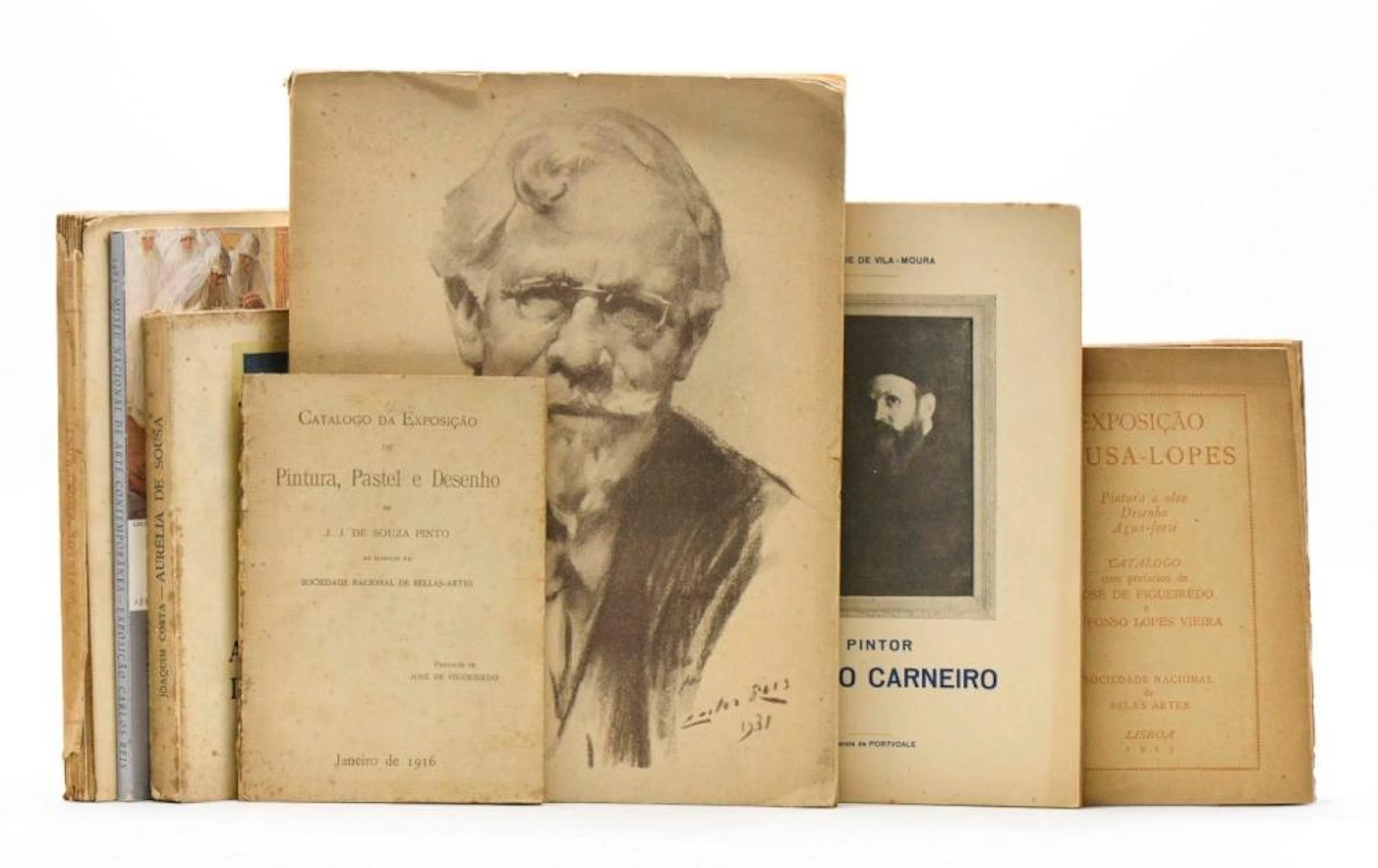 PINTORES PORTUGUESES. Lote de 7 vols. brs.