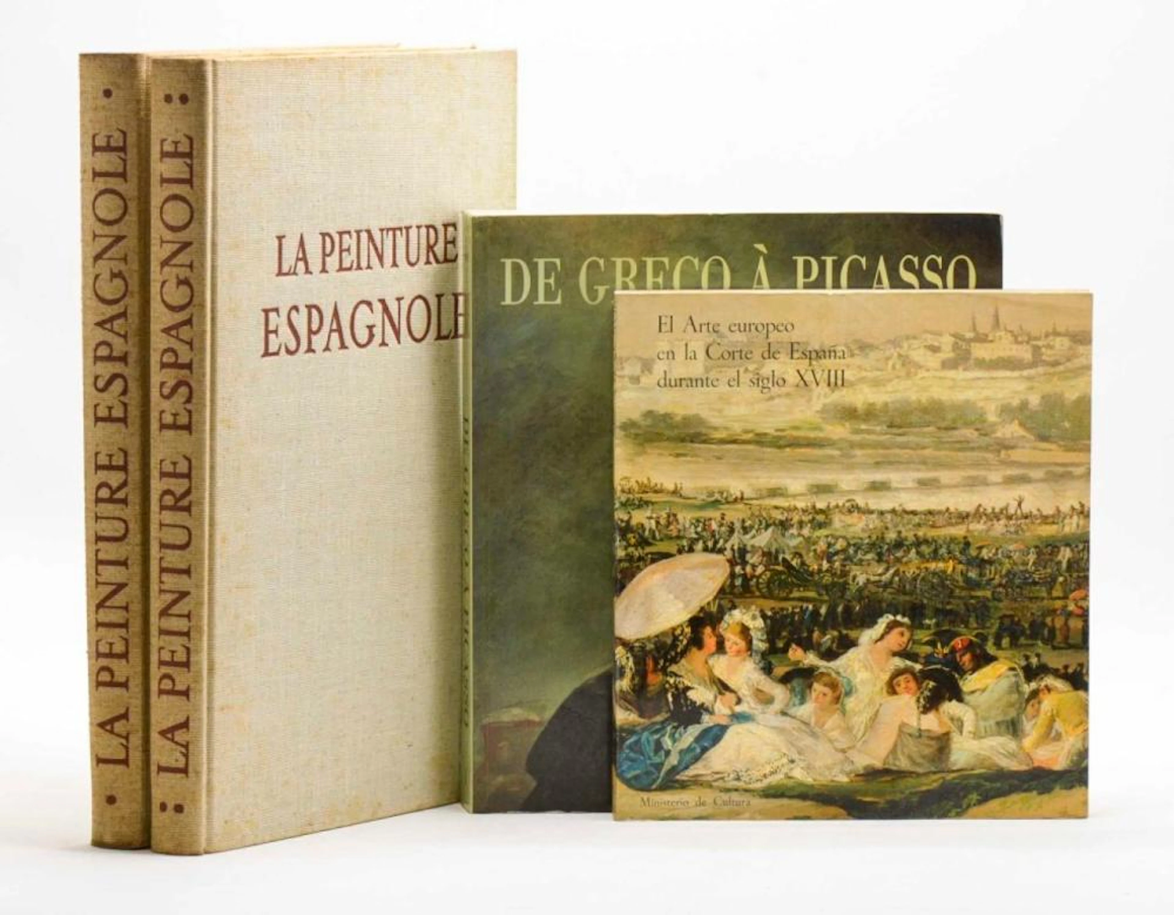 PINTURA ESPANHOLA. Lote de 4 vols. encs. e brs.