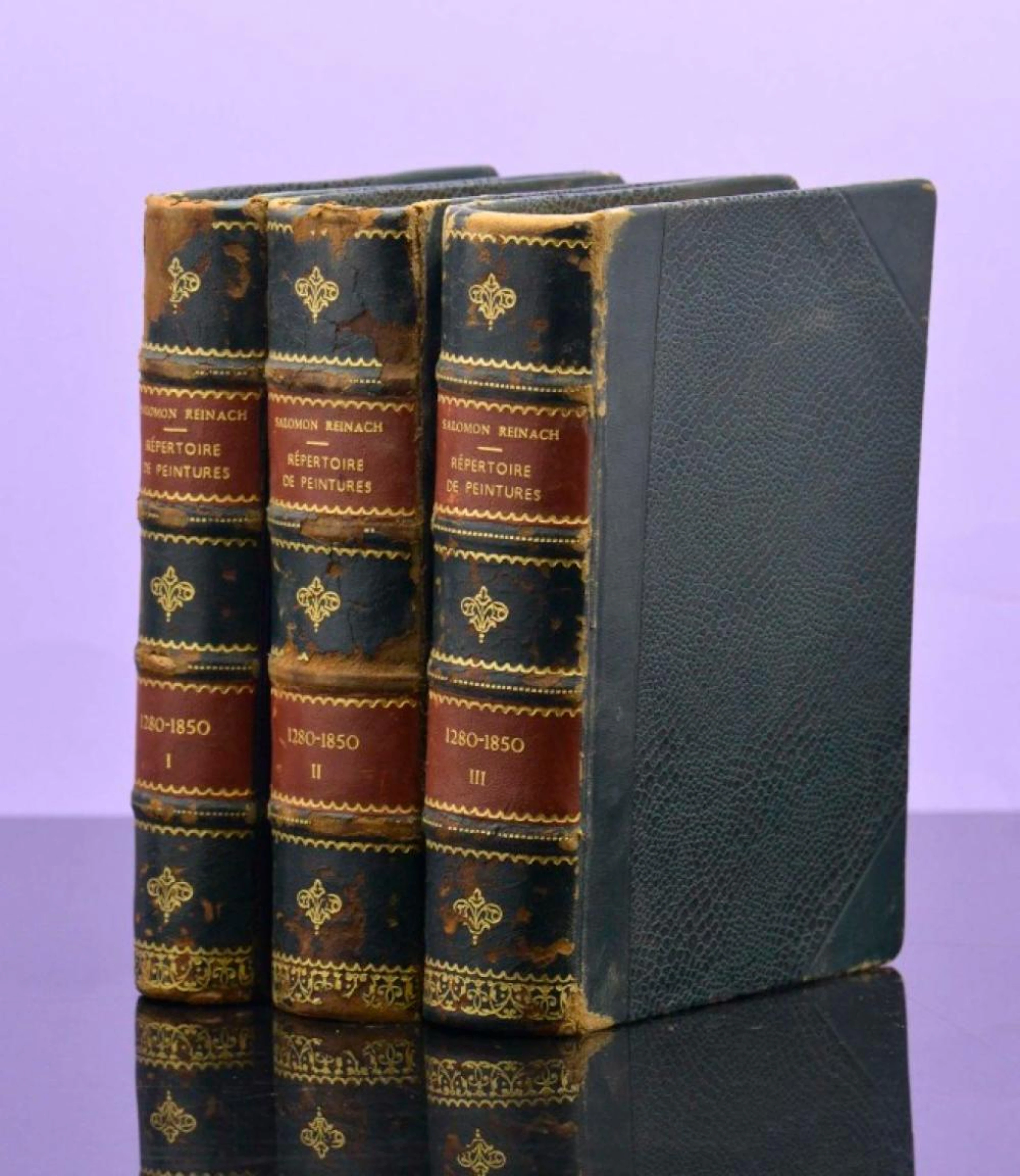 REINACH, Salomon. RÉPERTOIRE DE PEINTURES, 3 vols. encs.