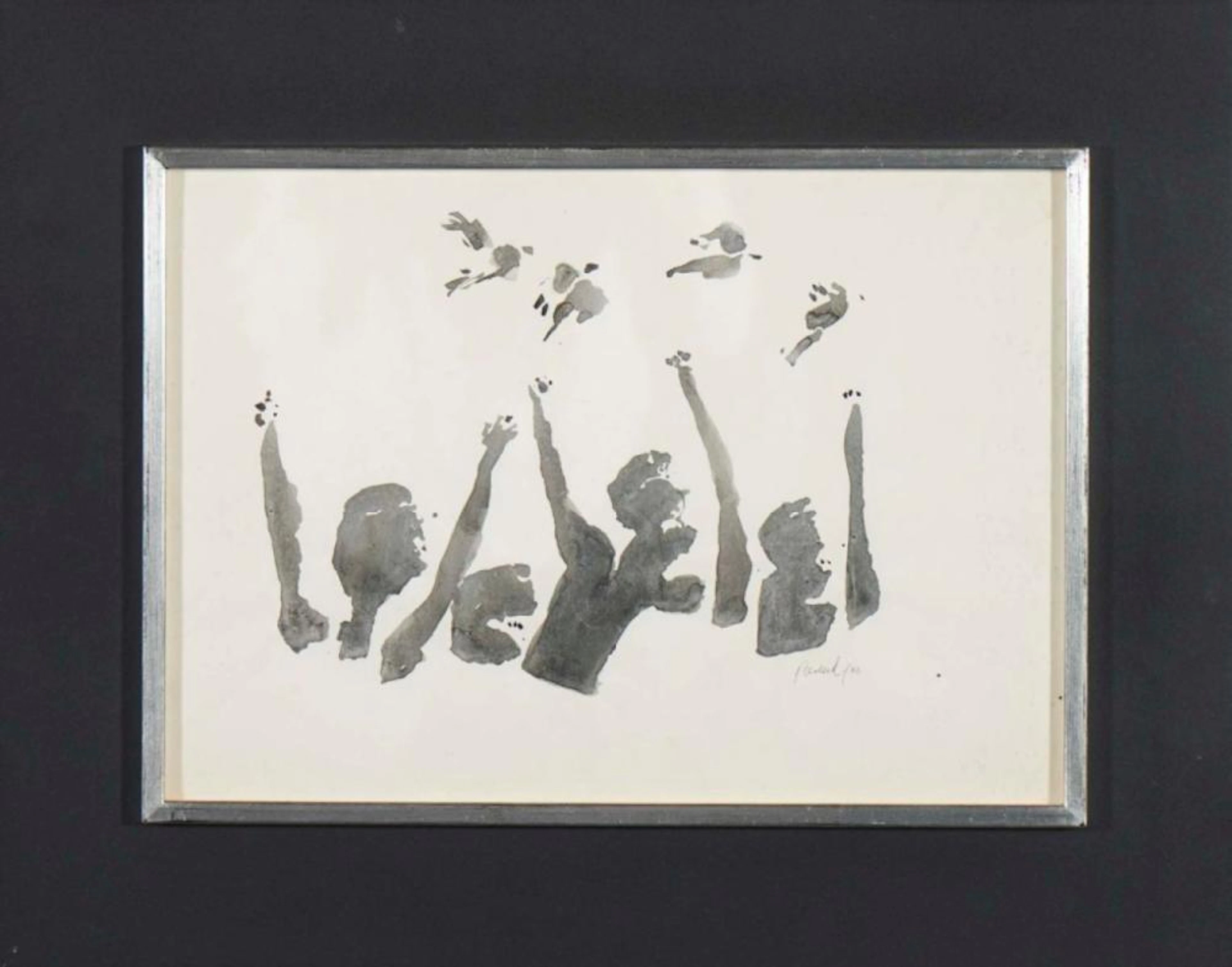 JÚLIO RESENDE (1917-2011) Desenho a tinta sobre papel...