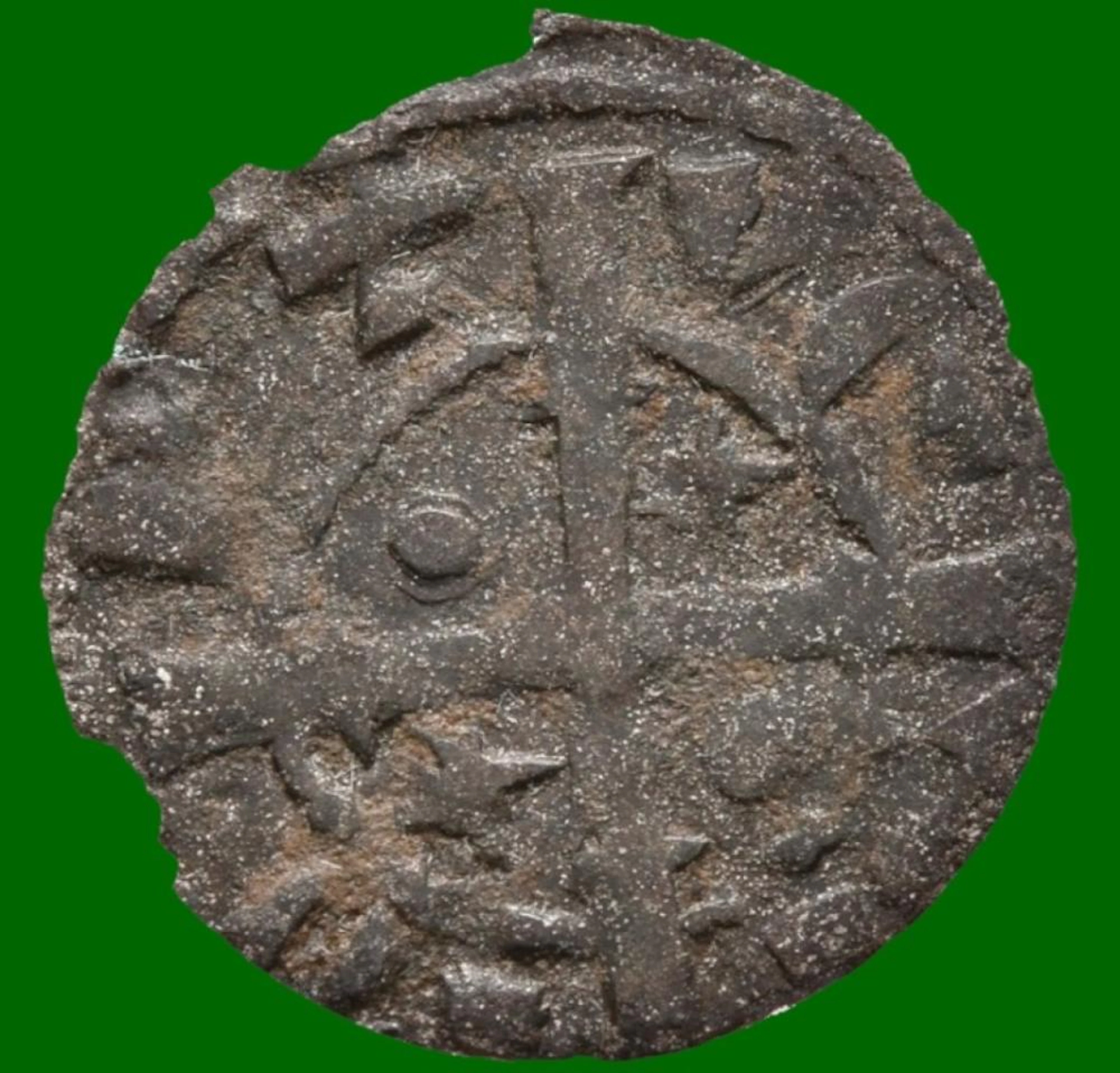 Dom Sancho II, Dinheiro, Cruz floreada/ 5 Bezantes em cruz, Bolhão
