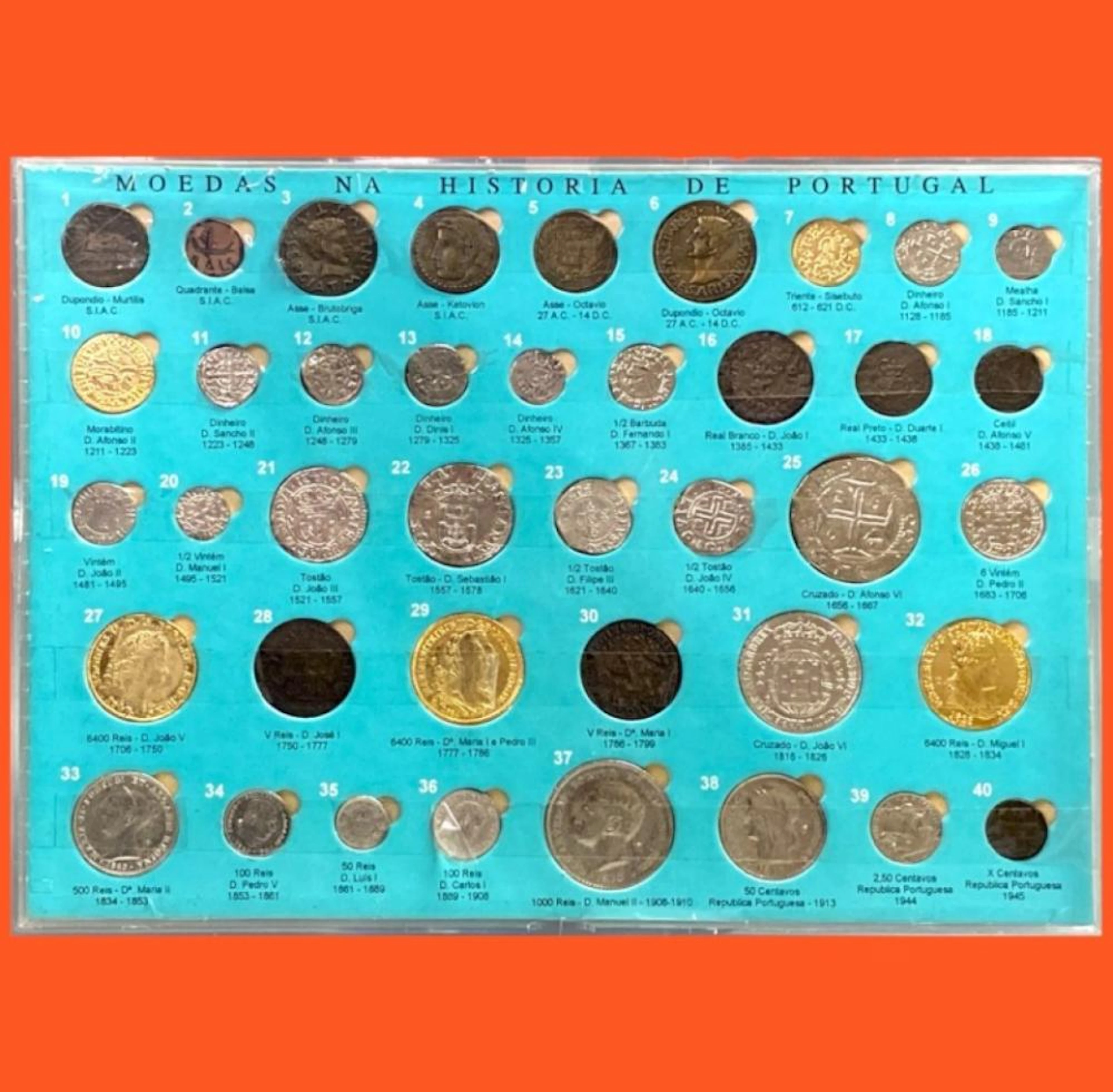 39 Réplicas de Moedas, "Moedas na História de Portugal"