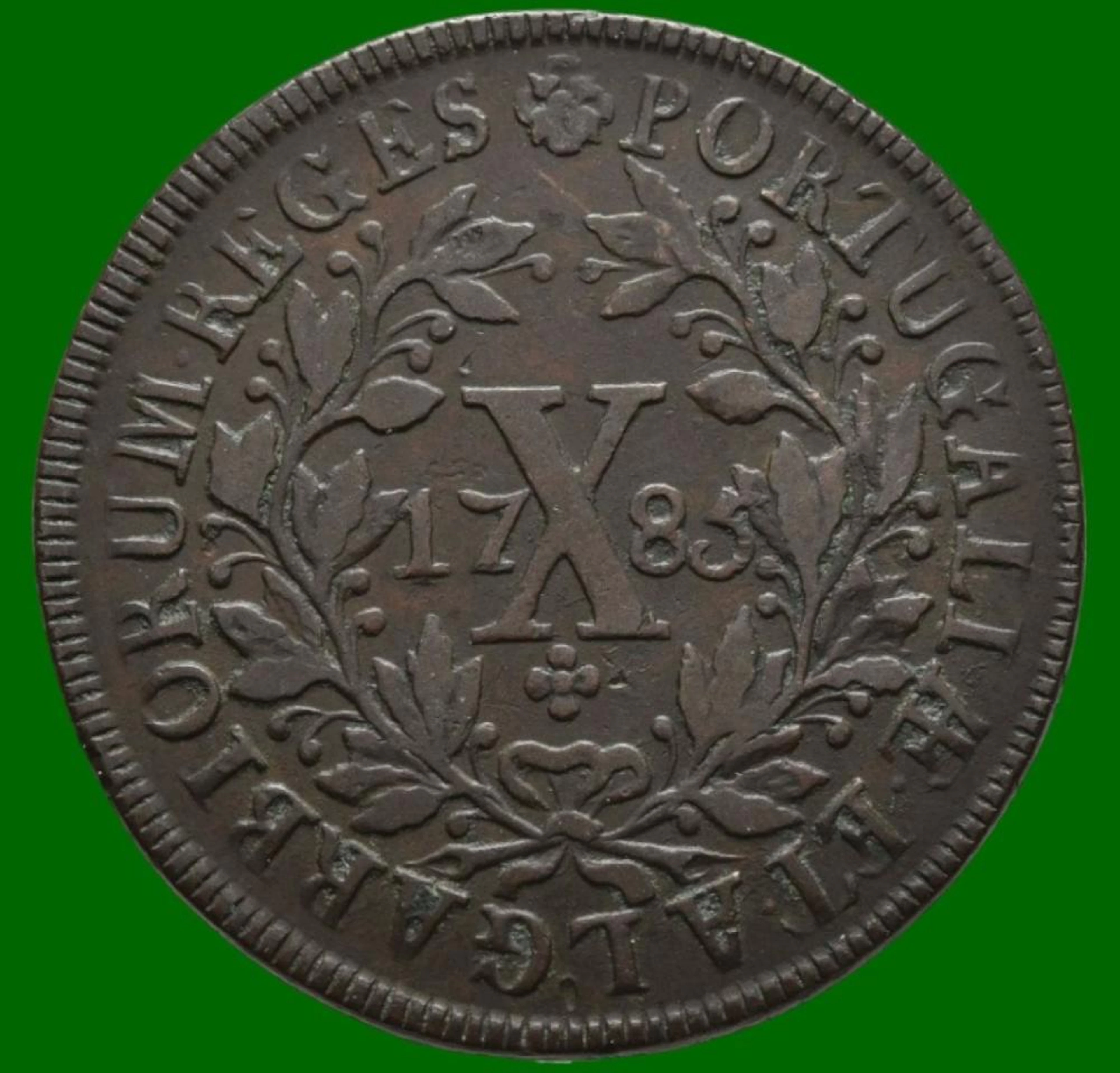 Dona Maria I & Dom Pedro III, X Réis, 1785, Cobre