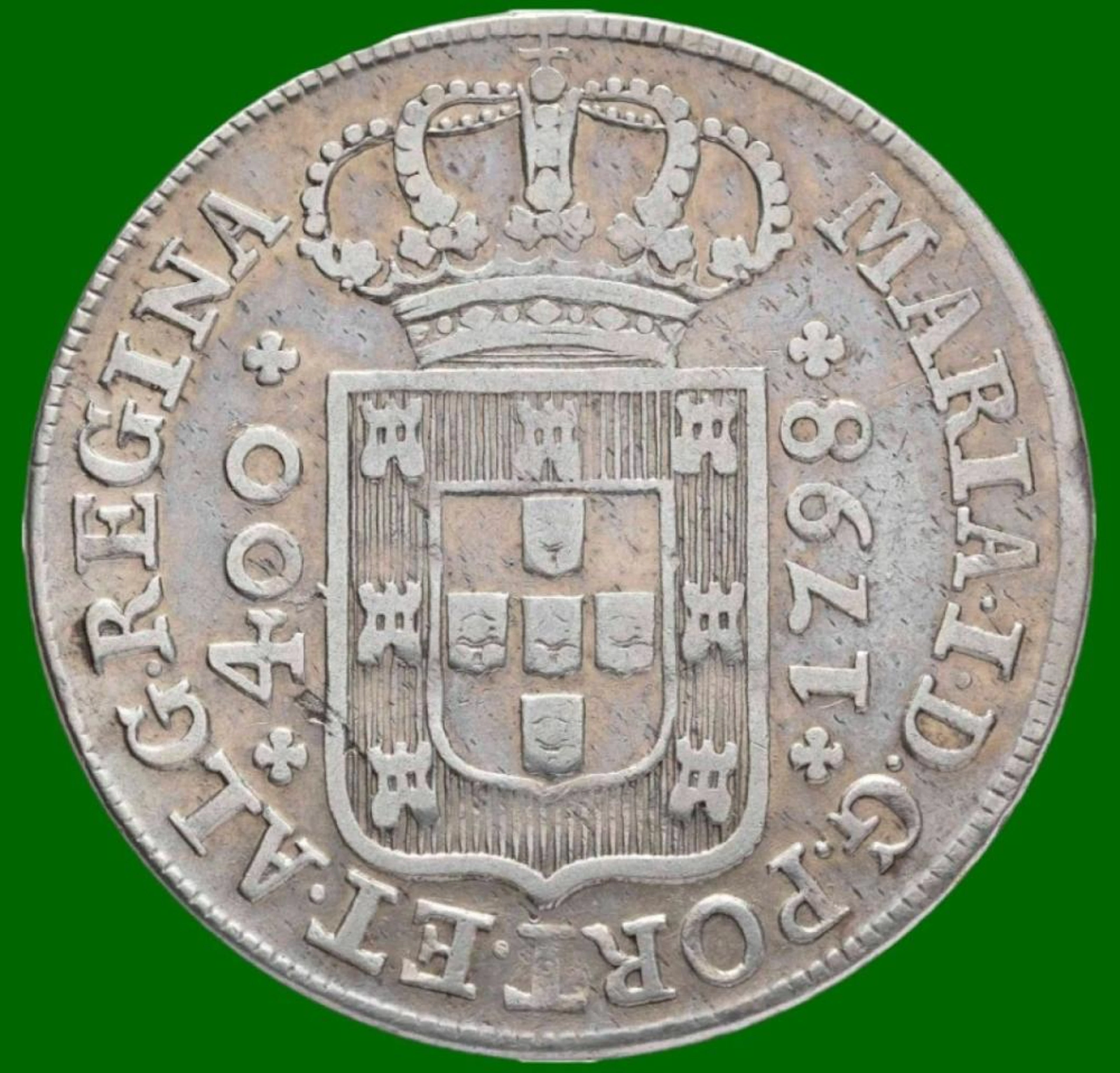 Dona Maria I, Cruzado Novo, 1798, Coroa Baixa, Prata, P. 14,36 g