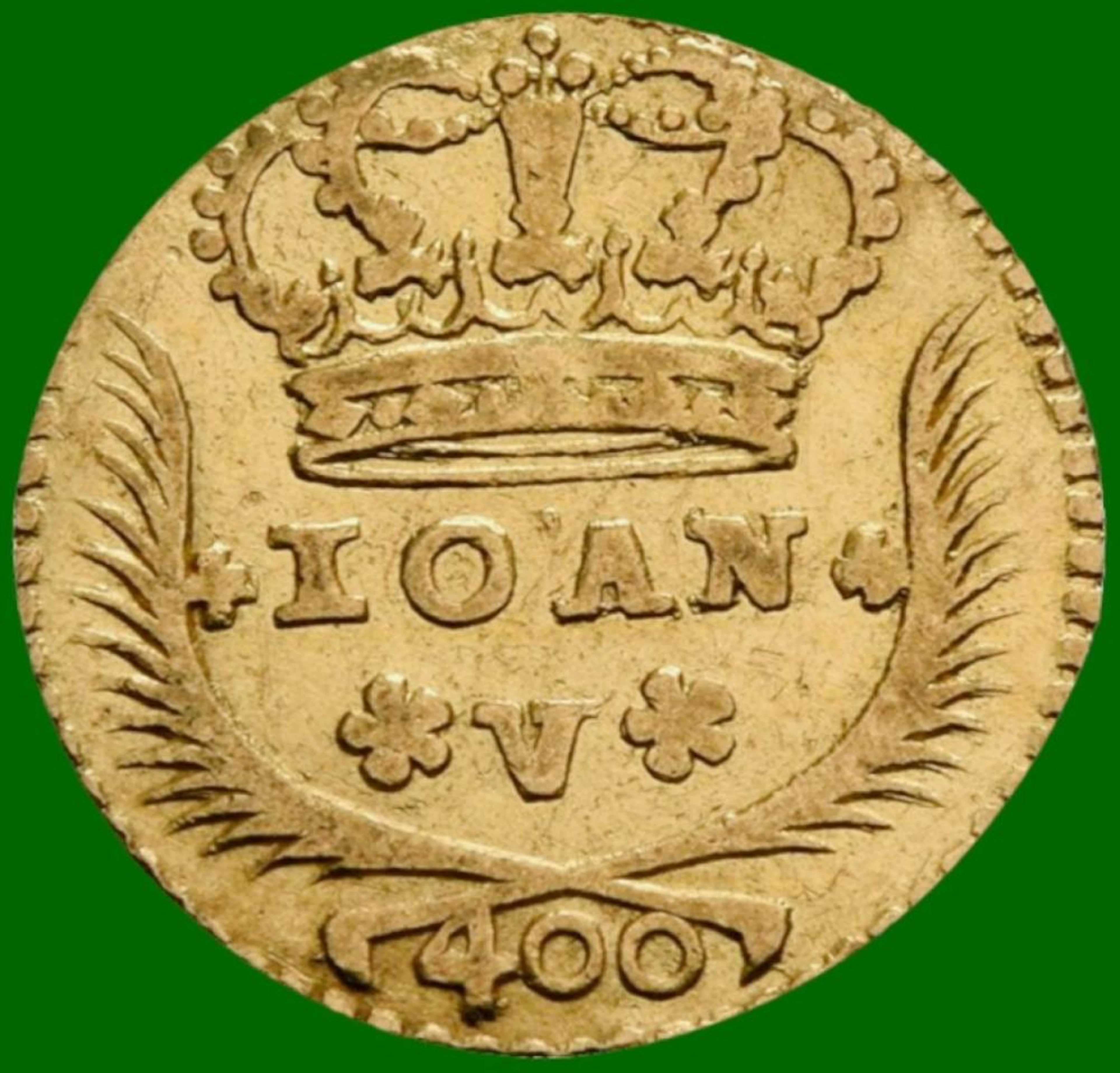 Dom João V, Pinto, 1723, Ouro, P.0,90 g.
