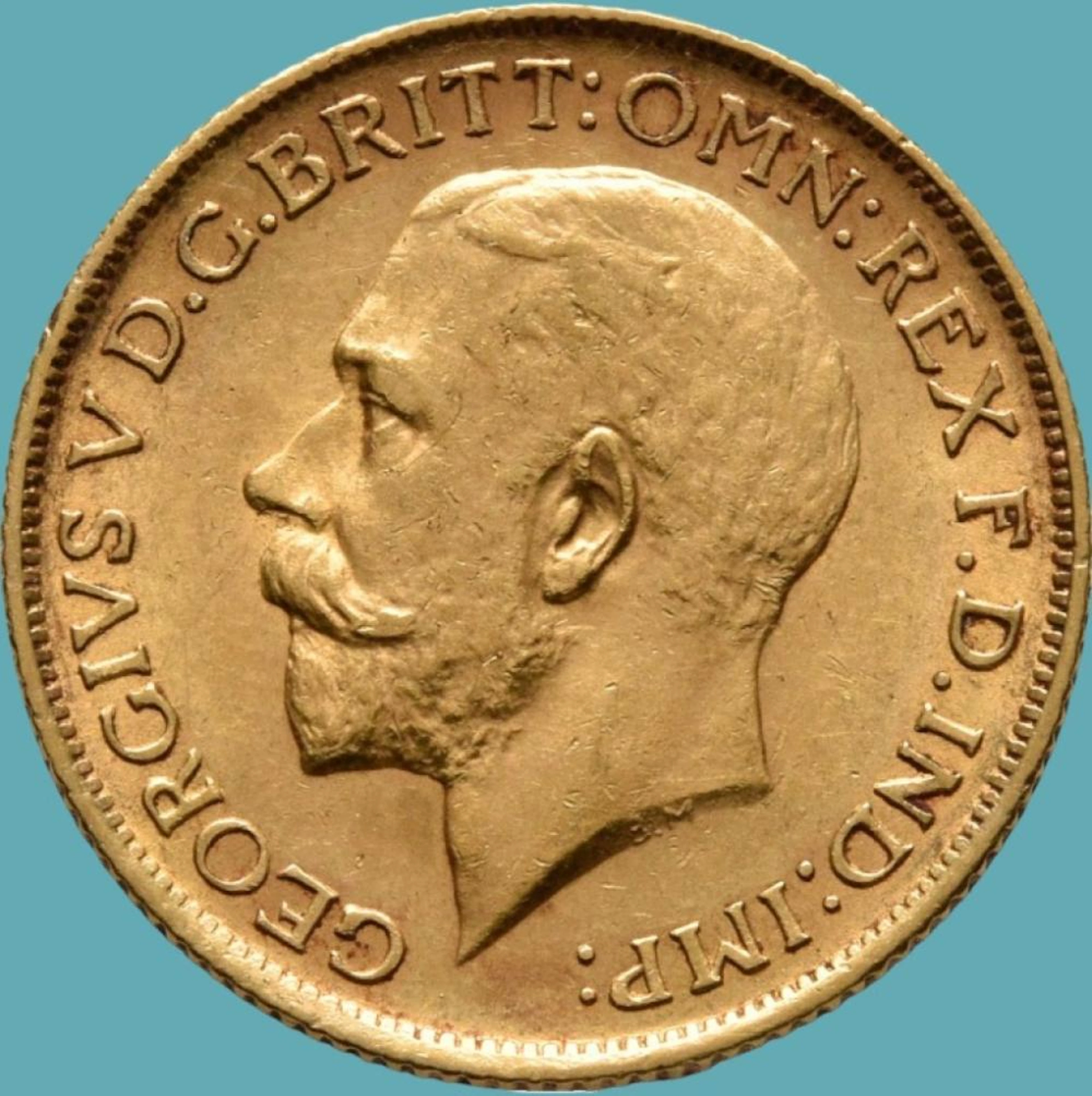 Rei Jorge V,1 Libra, 1911, S, Austrália, Ouro, P.7,98 g.